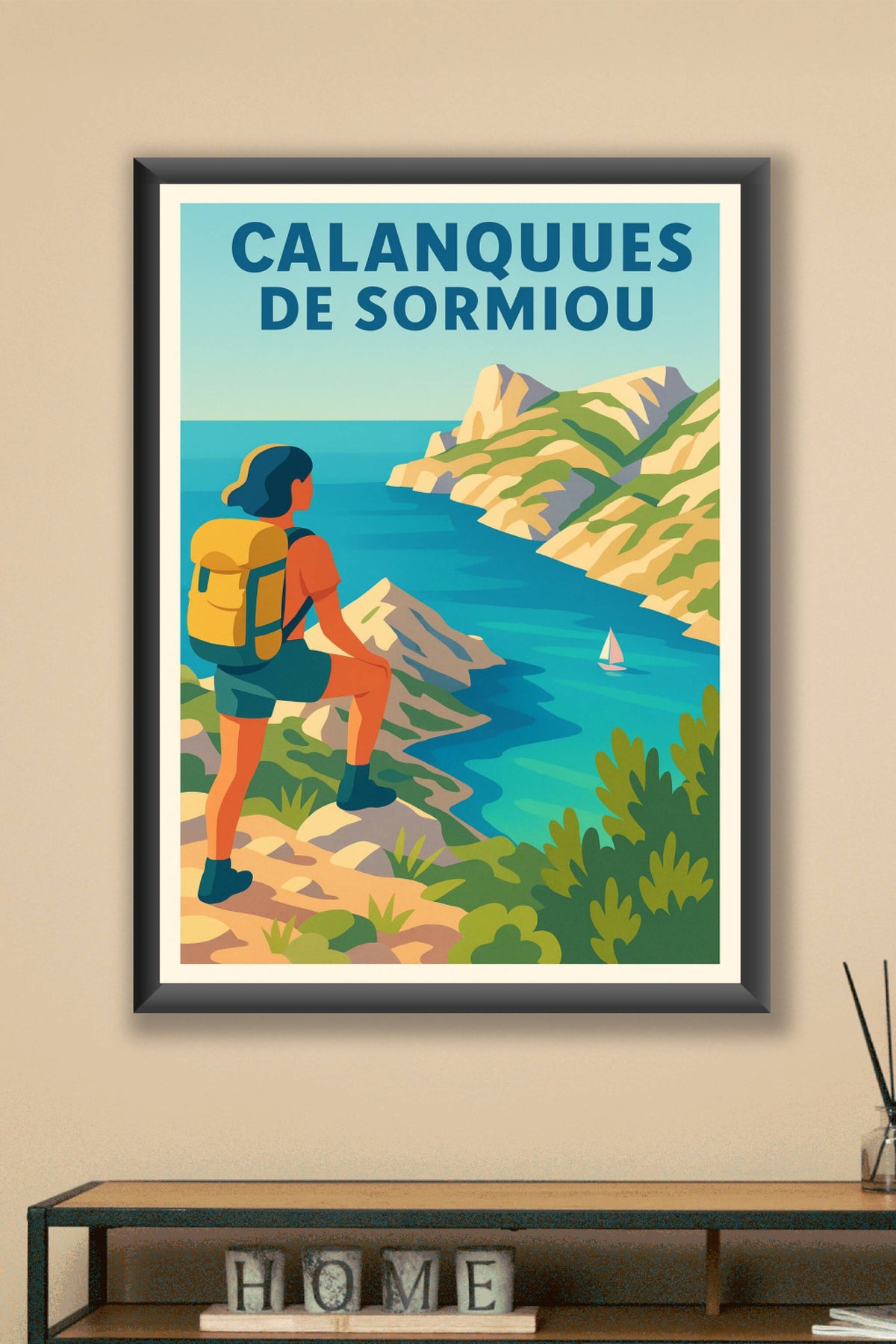 Affiche Calanques de Sormiou — Émerveillement naturel en Méditerranée · poster d'art de Calanques de Sormiou