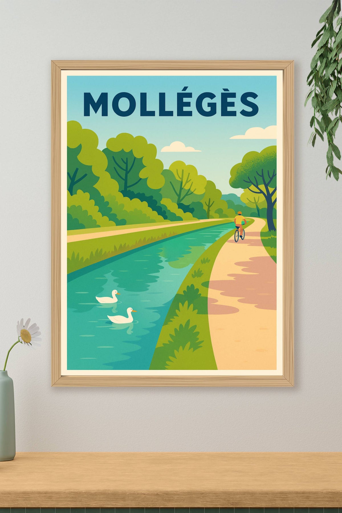 Affiche Mollégès — Évasion au fil de l'eau · poster d'art de Mollégès