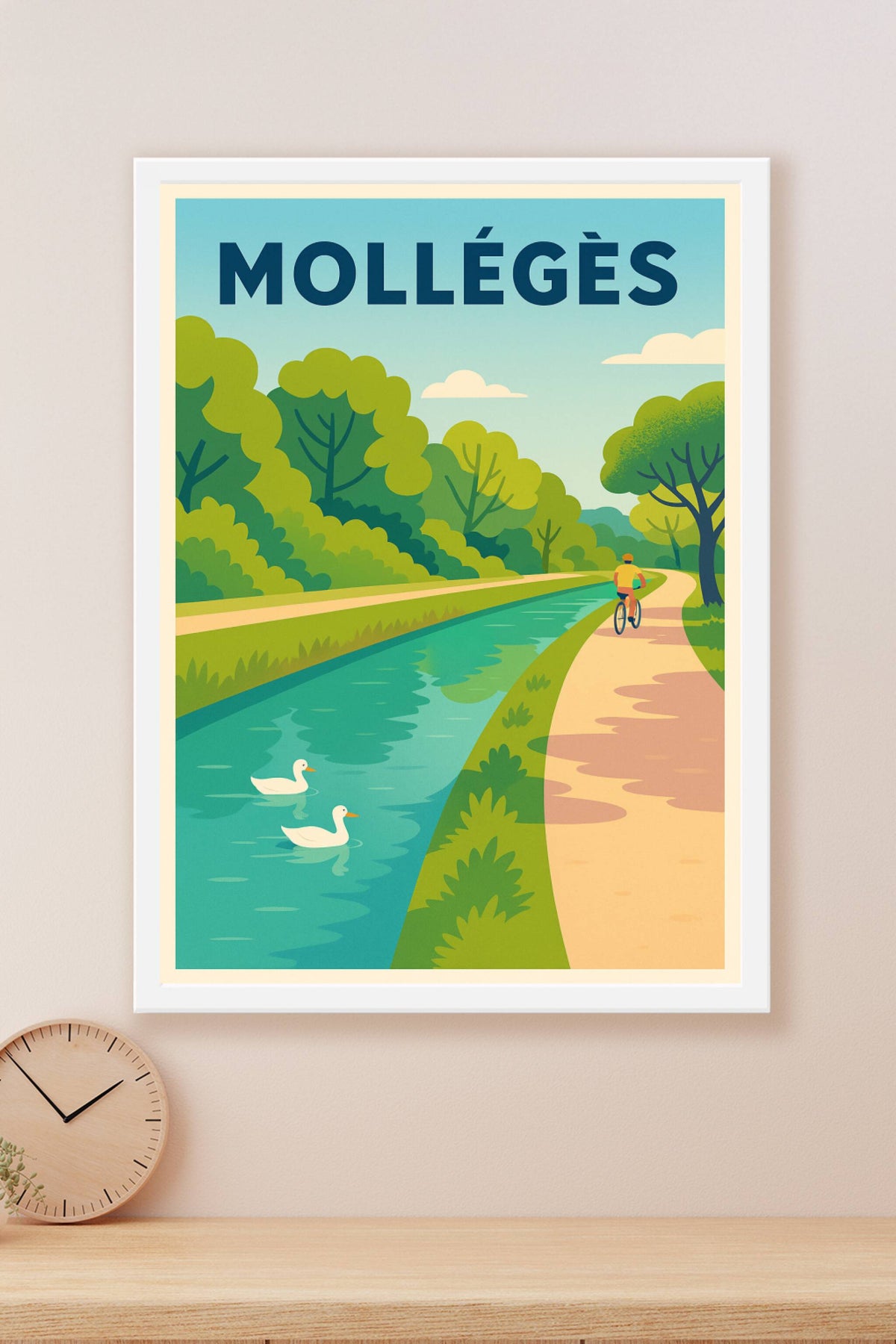 Affiche Mollégès — Évasion au fil de l'eau · poster d'art de Mollégès
