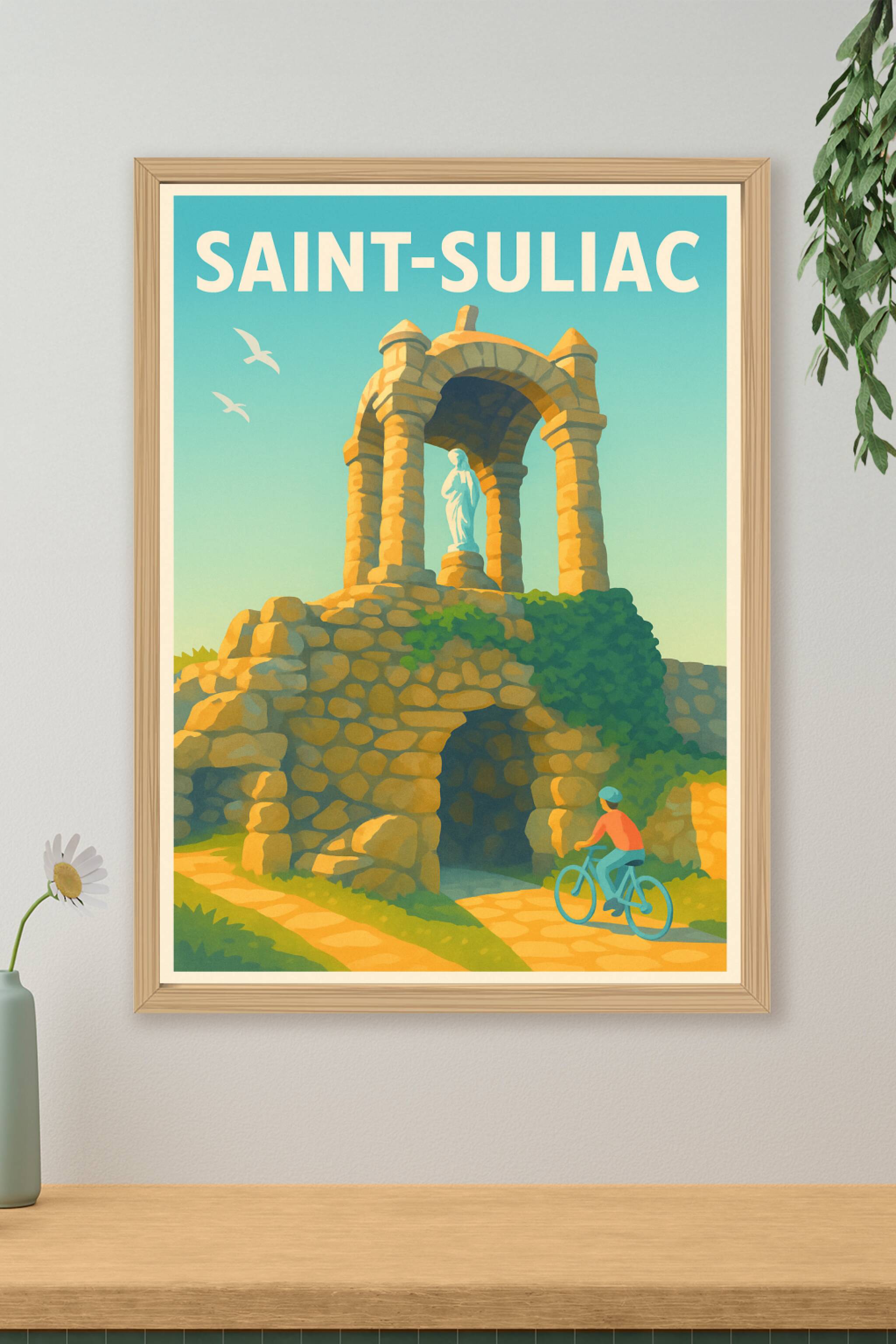 Affiche de Saint-Suliac - L'Esprit de la Bretagne Authentique