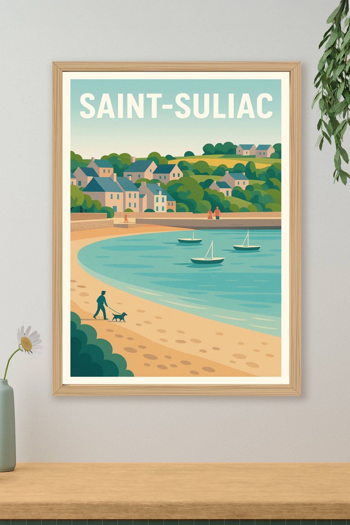 Affiche Saint-Suliac — Sérénité entre mer et campagne · poster d'art de Saint-Suliac