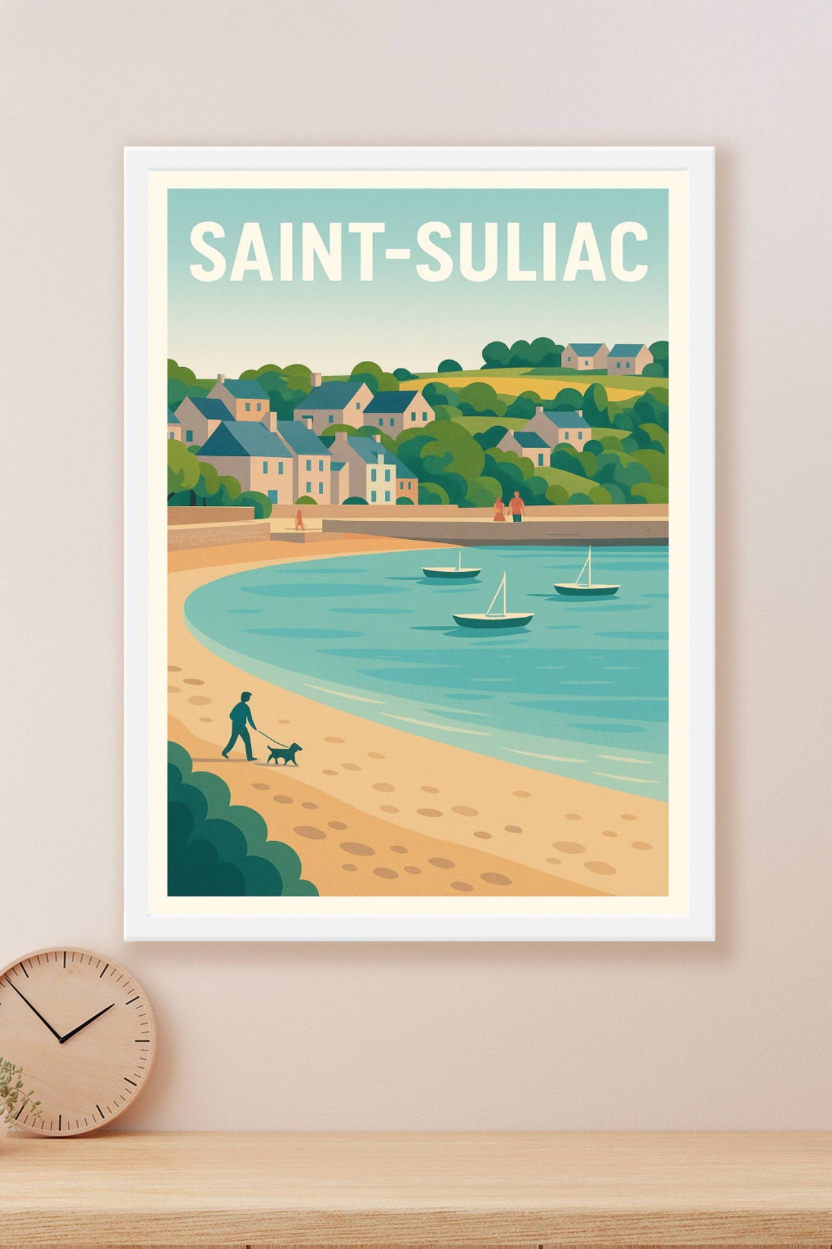 Affiche Saint-Suliac — Sérénité entre mer et campagne · poster d'art de Saint-Suliac