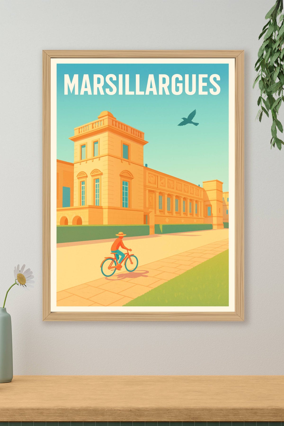 Affiche Marsillargues — Douceur et Sérénité au Soleil · poster d'art de Marsillargues