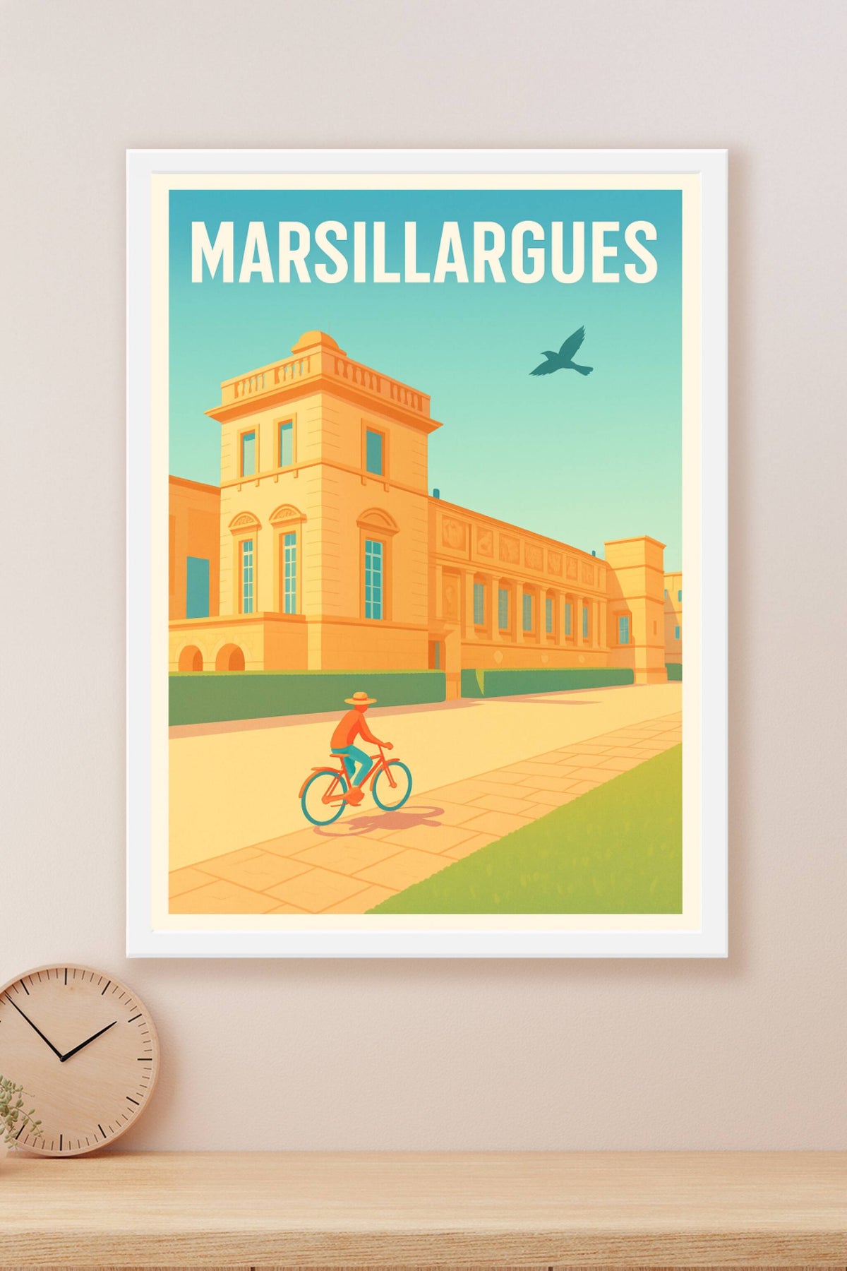 Affiche Marsillargues — Douceur et Sérénité au Soleil · poster d'art de Marsillargues