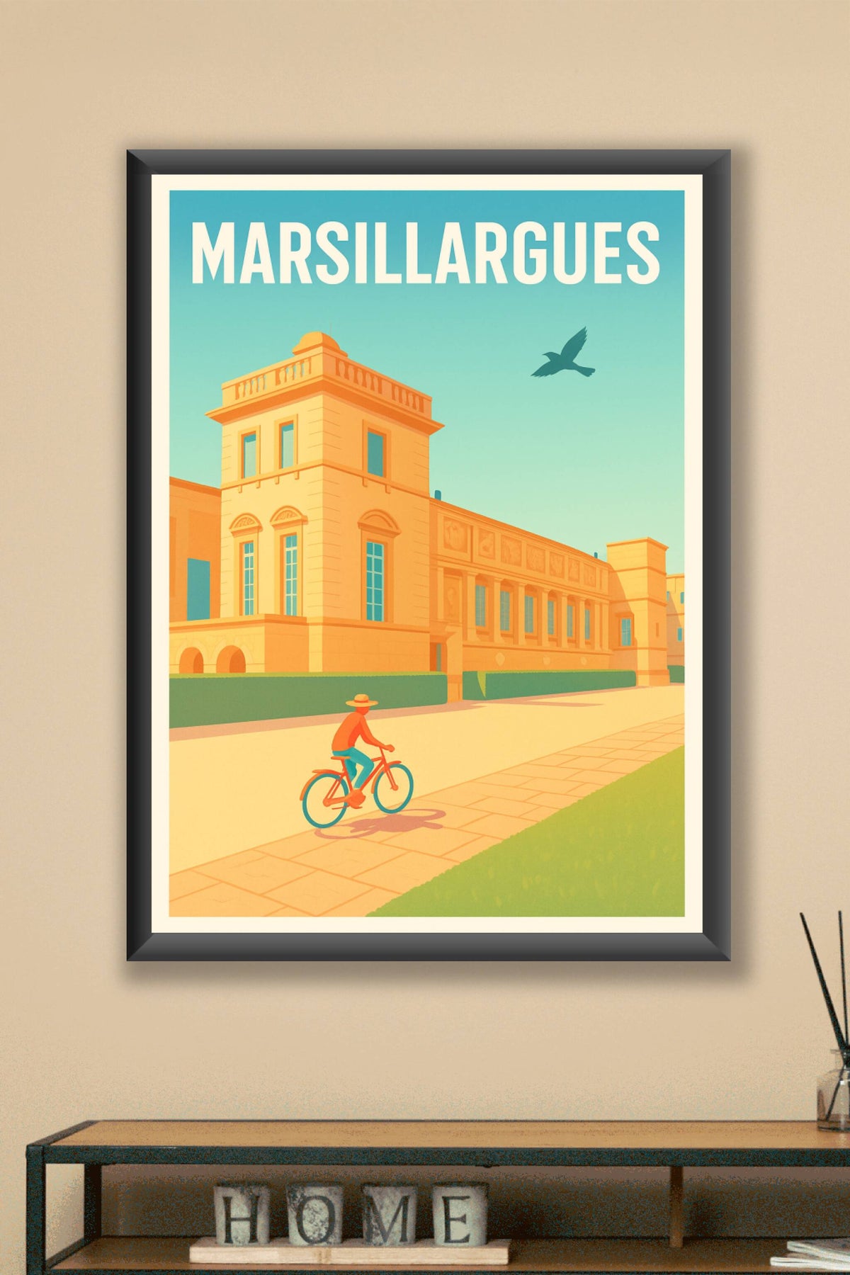 Affiche Marsillargues — Douceur et Sérénité au Soleil · poster d'art de Marsillargues