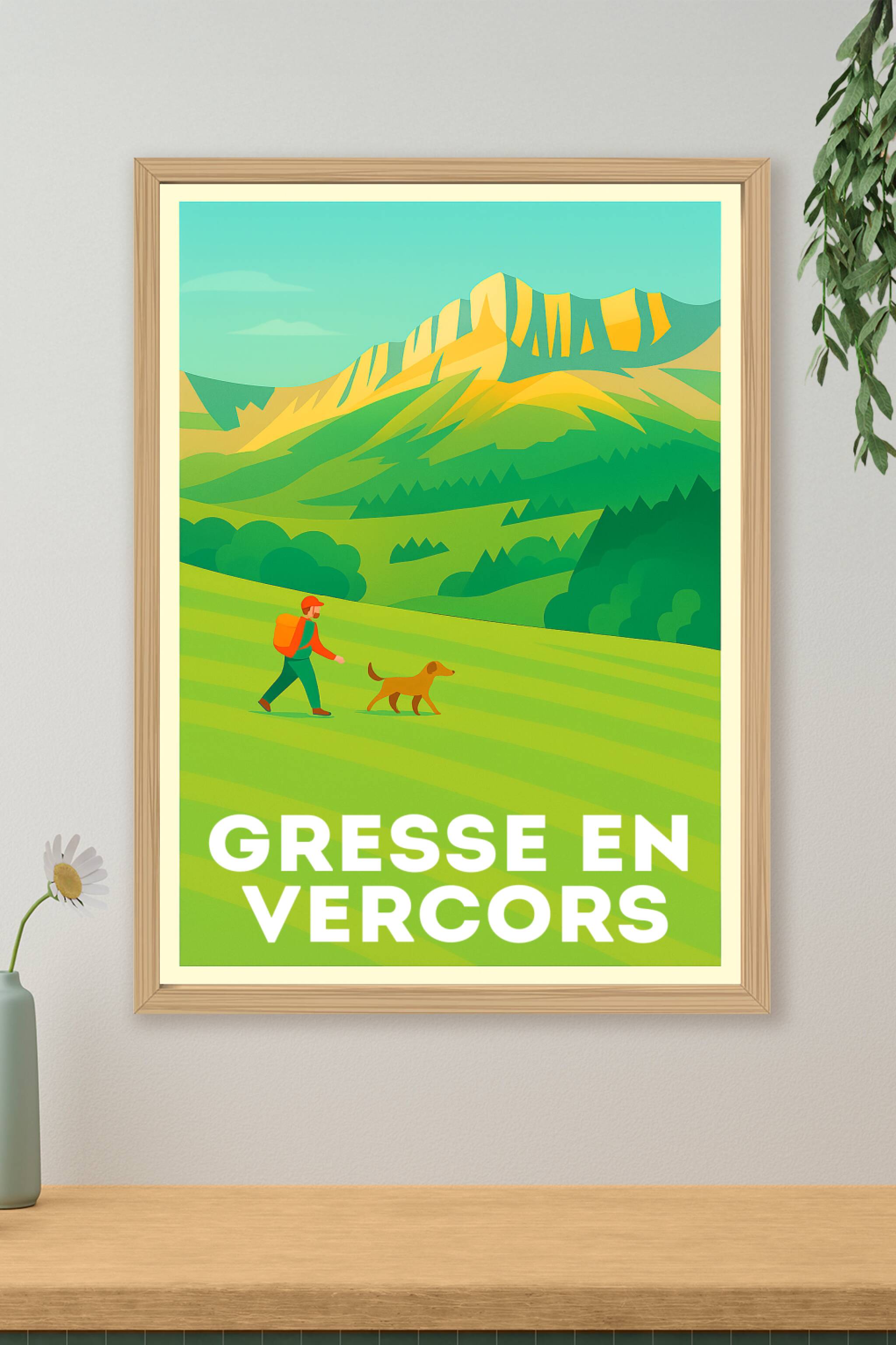 Affiche de Gresse en Vercors - Évasion et nature à l’état pur