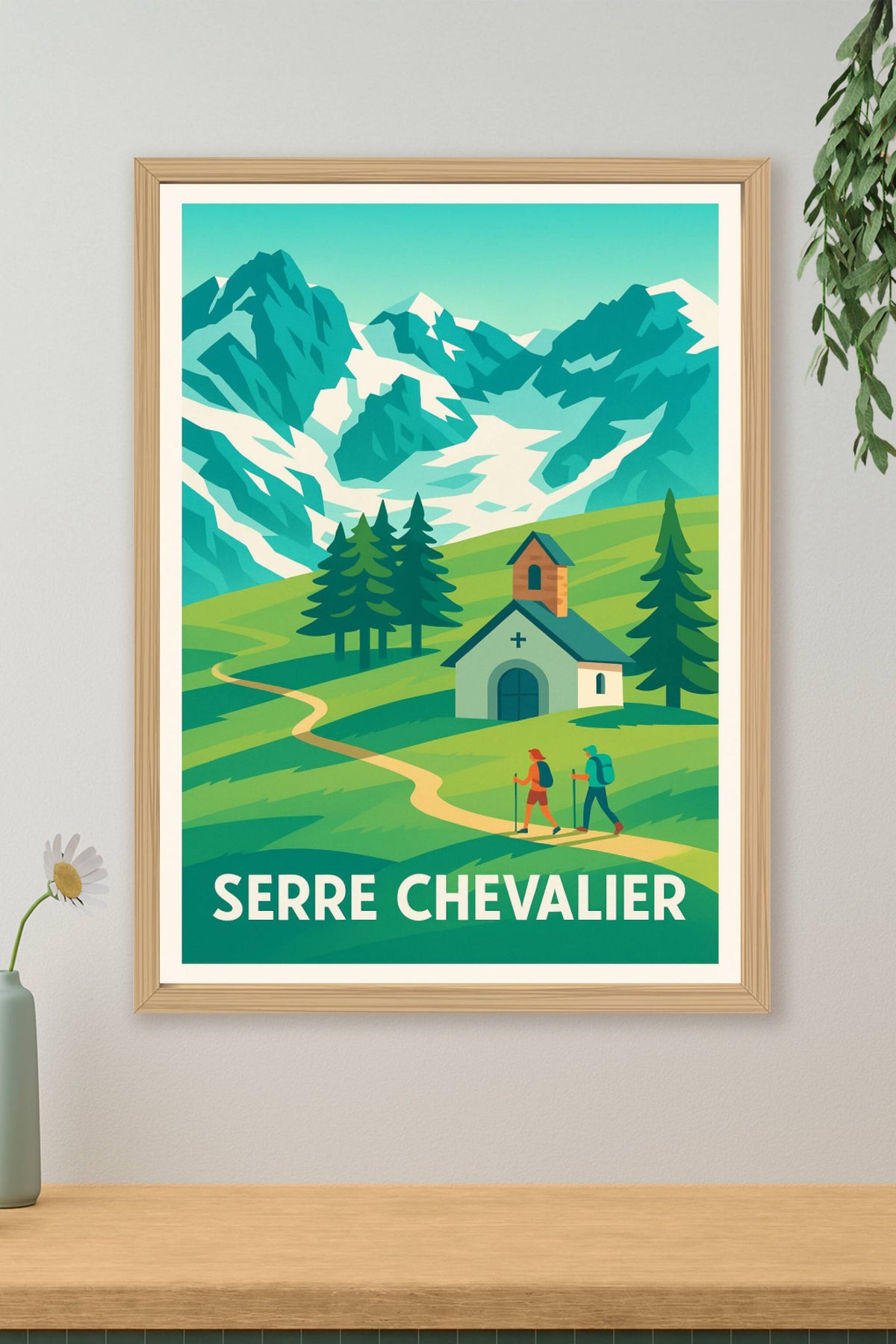 Affiche Serre Chevalier — Évasion nature au cœur des Alpes · poster d'art de Serre Chevalier