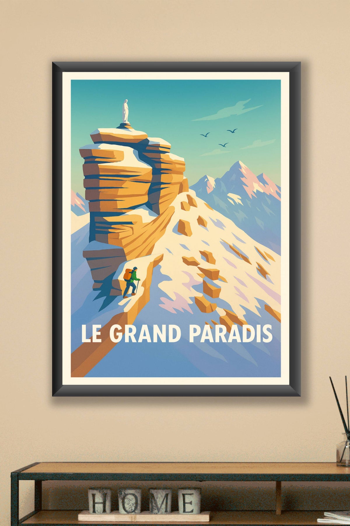 Affiche Le Grand Paradis — Aventure et sommets majestueux · poster d'art de Le Grand Paradis