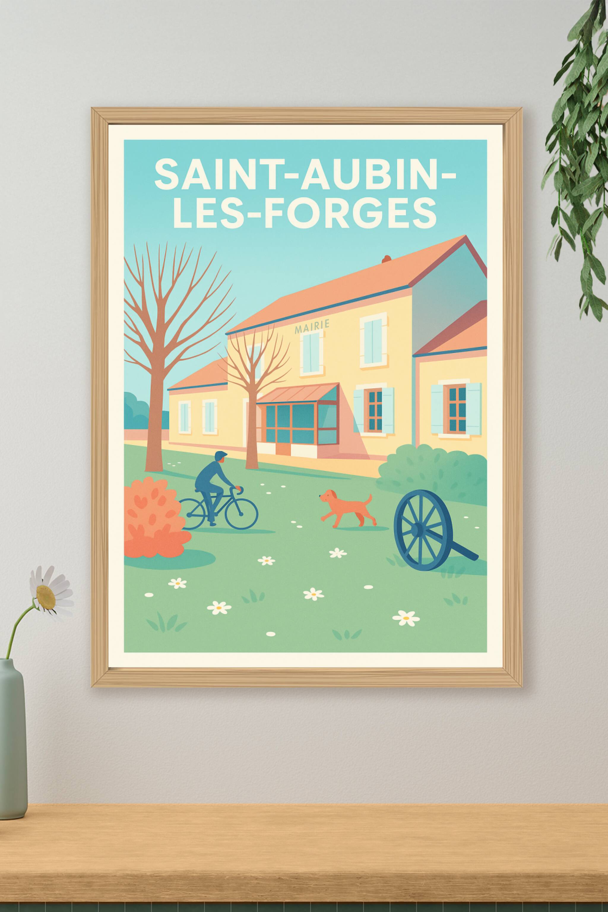 Affiche de Saint-Aubin-les-Forges - Charme et douceur de la vie locale