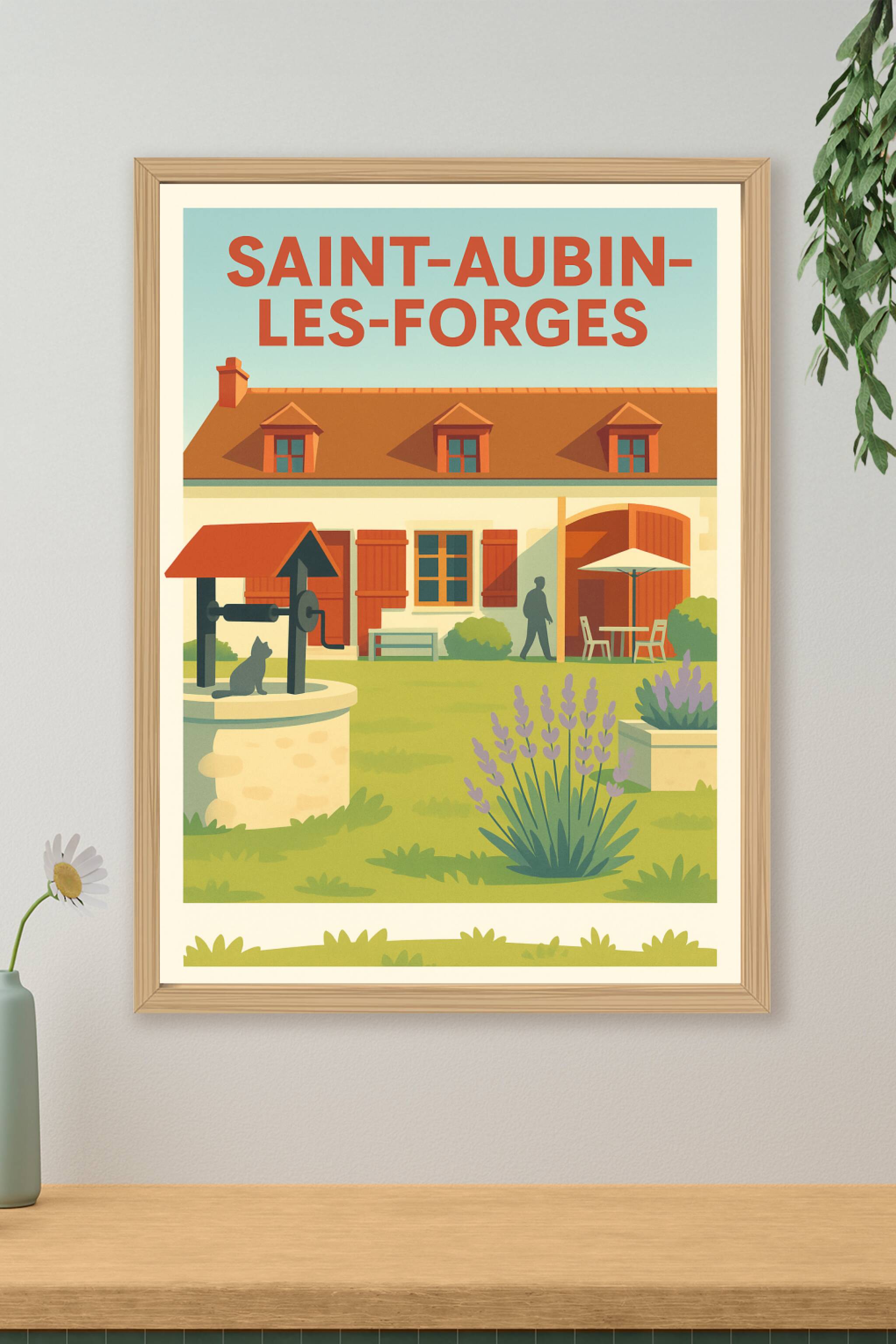 Affiche de Saint-Aubin-les-Forges - Charme bucolique au cœur de la campagne