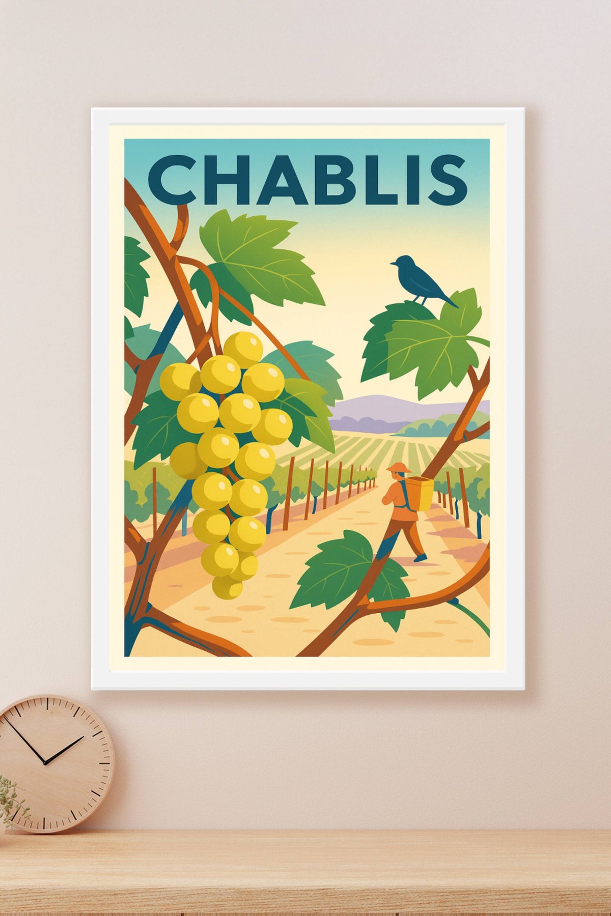 Affiche de Chablis - L'art de la vigne en Bourgogne
