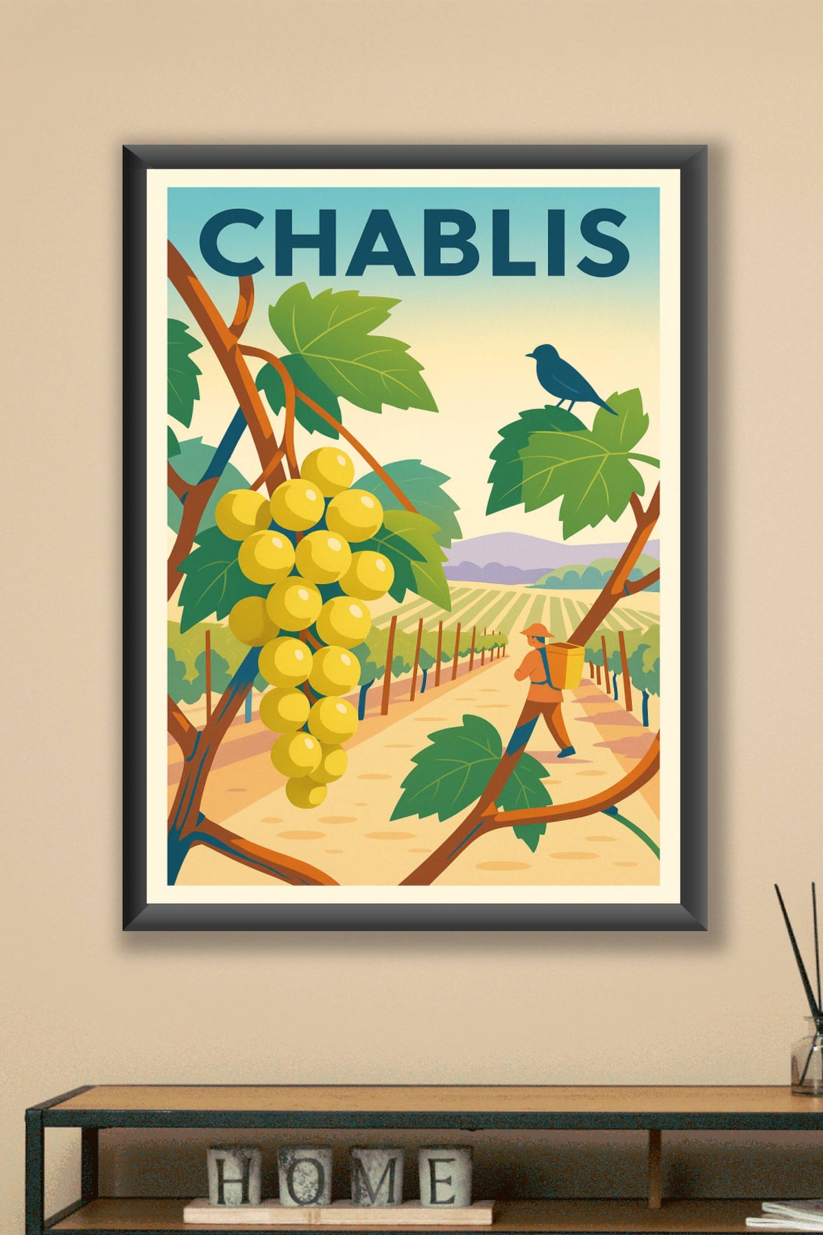 Affiche de Chablis - L'art de la vigne en Bourgogne