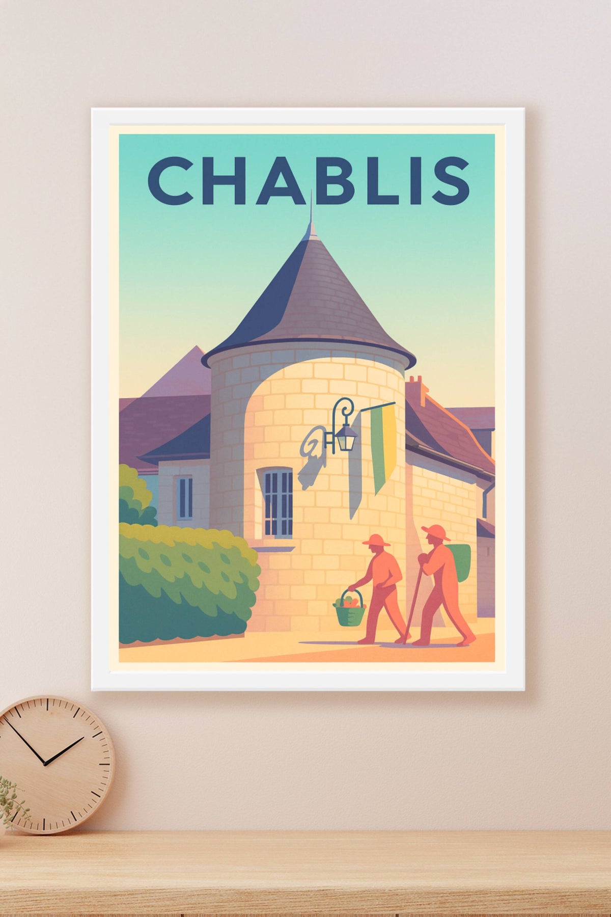 Affiche de Chablis - Voyage au cœur des vignobles bourguignons