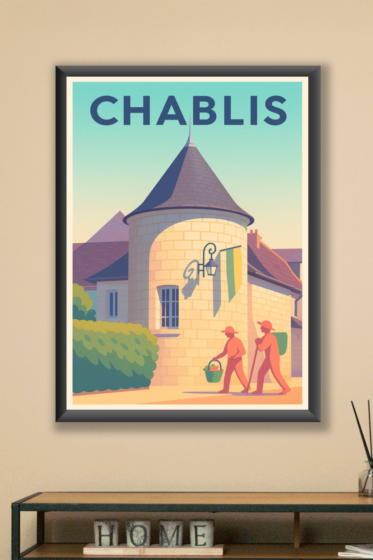 Affiche de Chablis - Voyage au cœur des vignobles bourguignons