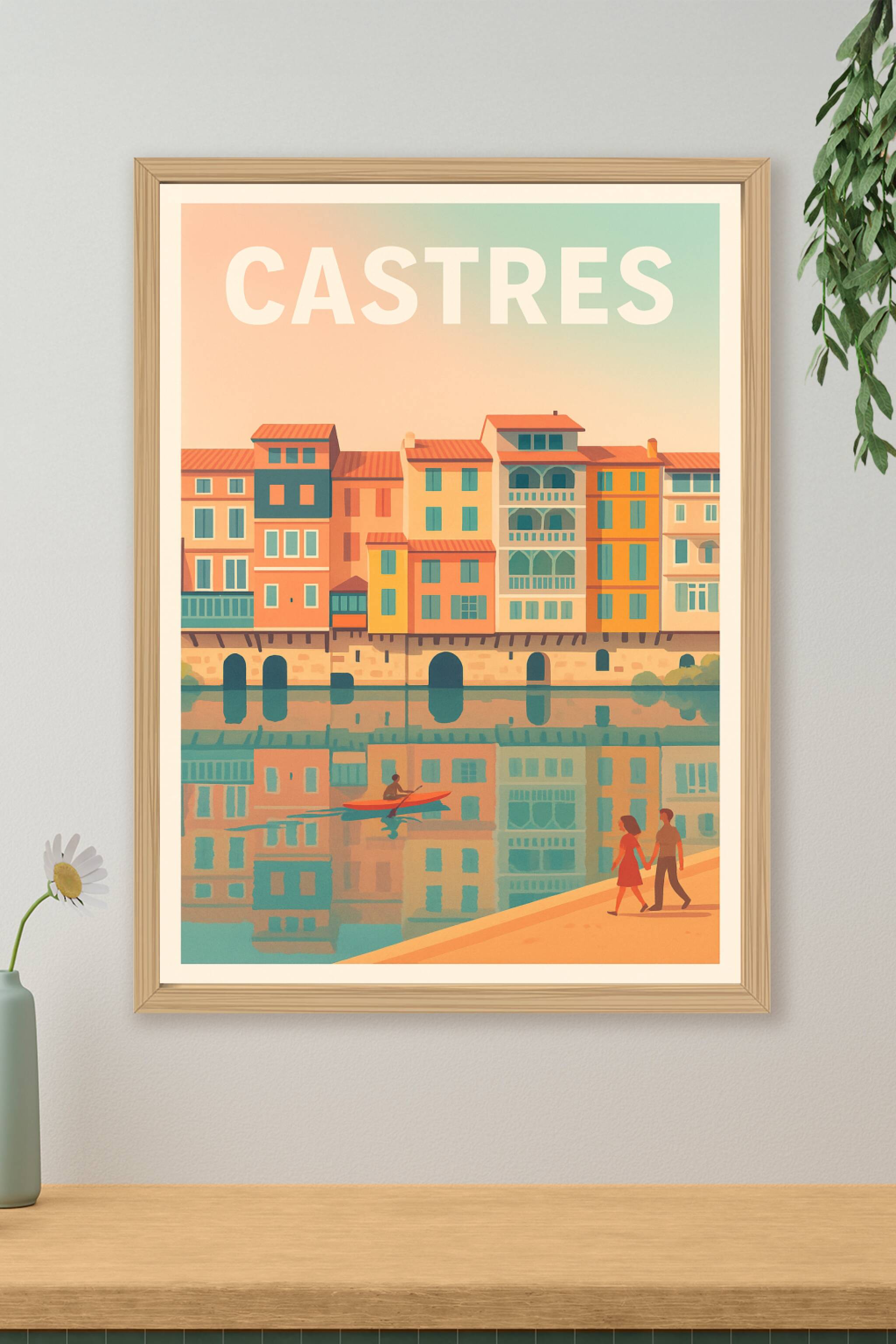 Affiche de Castres - Charme et douceur au fil de l'eau