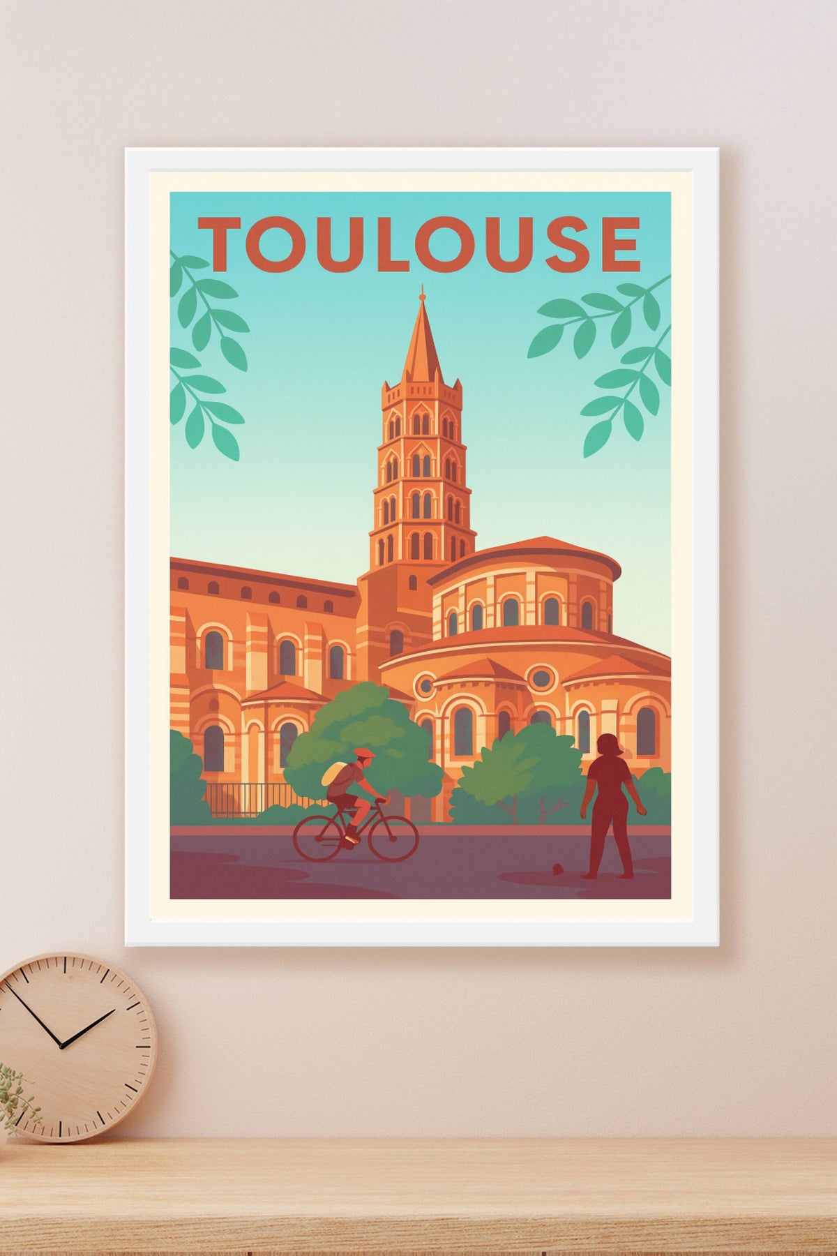 Affiche de Toulouse - L'élégance intemporelle de la Basilique Saint-Sernin