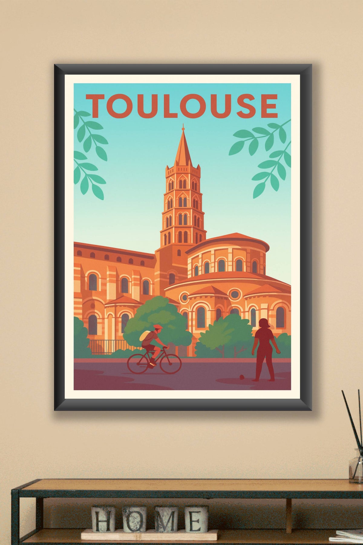 Affiche de Toulouse - L'élégance intemporelle de la Basilique Saint-Sernin