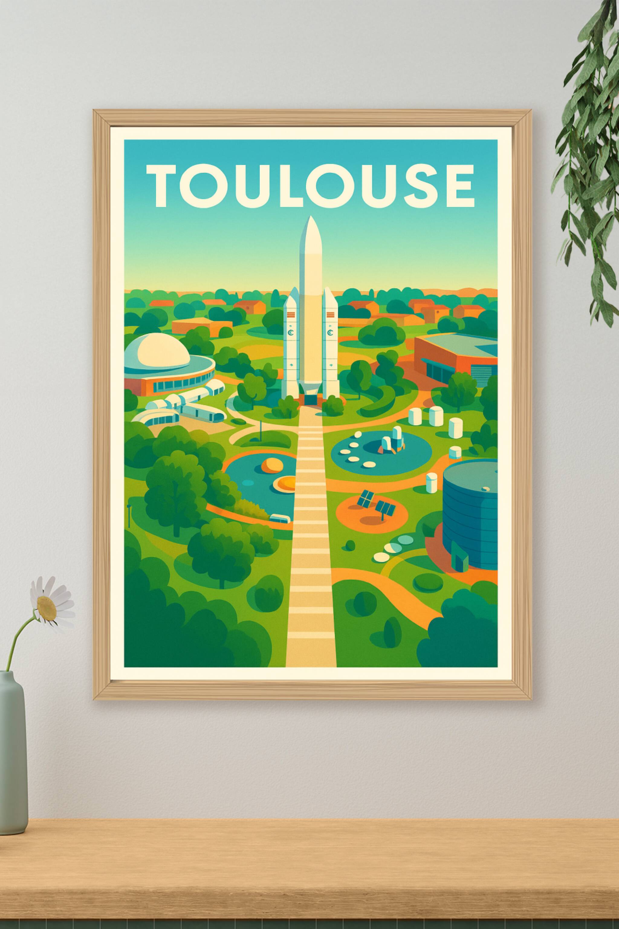 Affiche de Toulouse - La Cité de l'Espace en éclat de couleurs