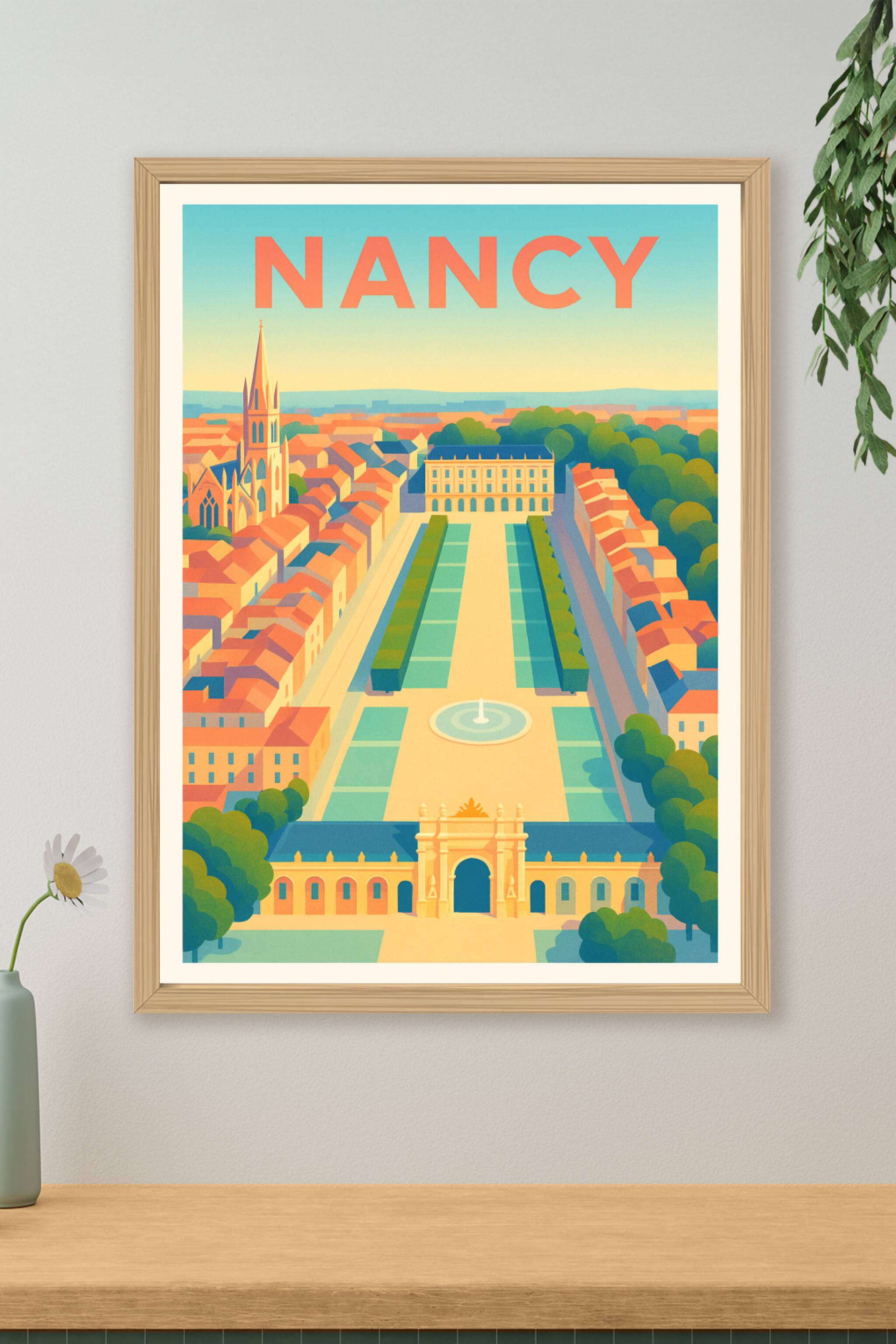 Affiche de Nancy - Élégance et lumière au cœur de la ville