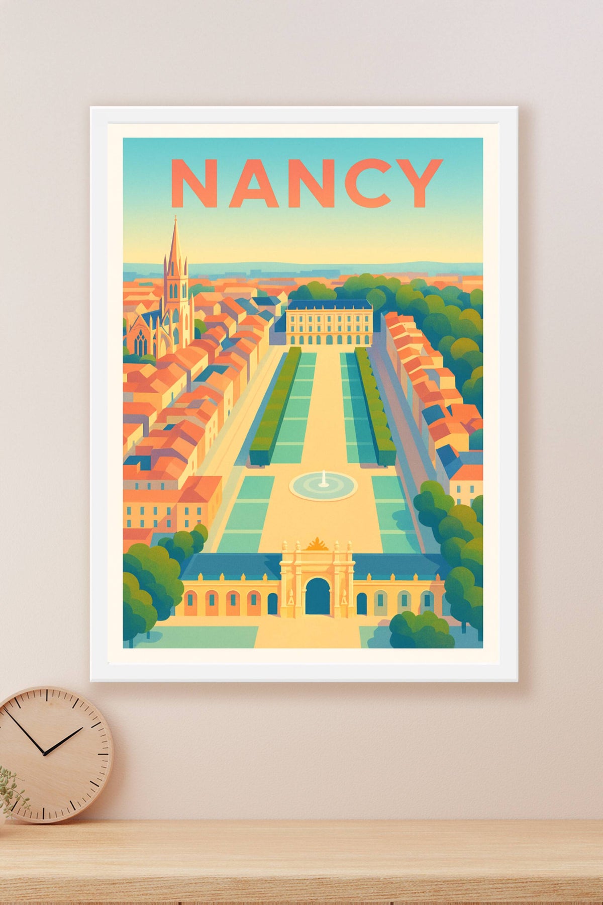 Affiche de Nancy - Élégance et lumière au cœur de la ville
