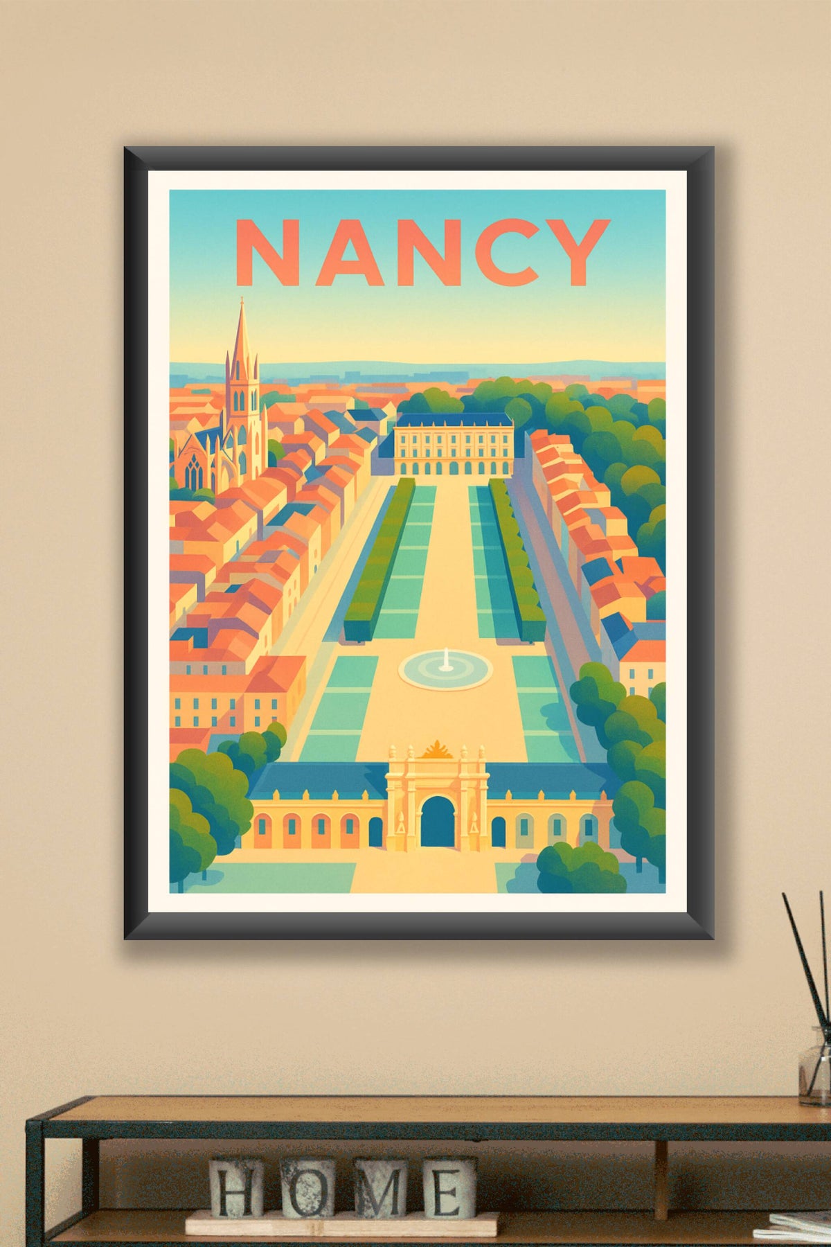 Affiche de Nancy - Élégance et lumière au cœur de la ville