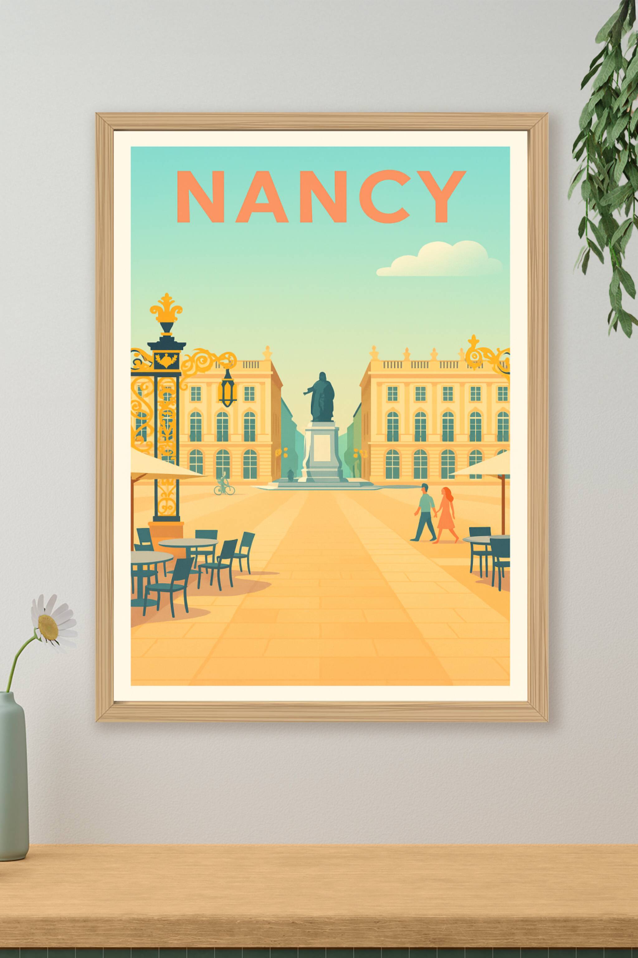 Affiche de Nancy - L'élégance architecturale en lumière douce