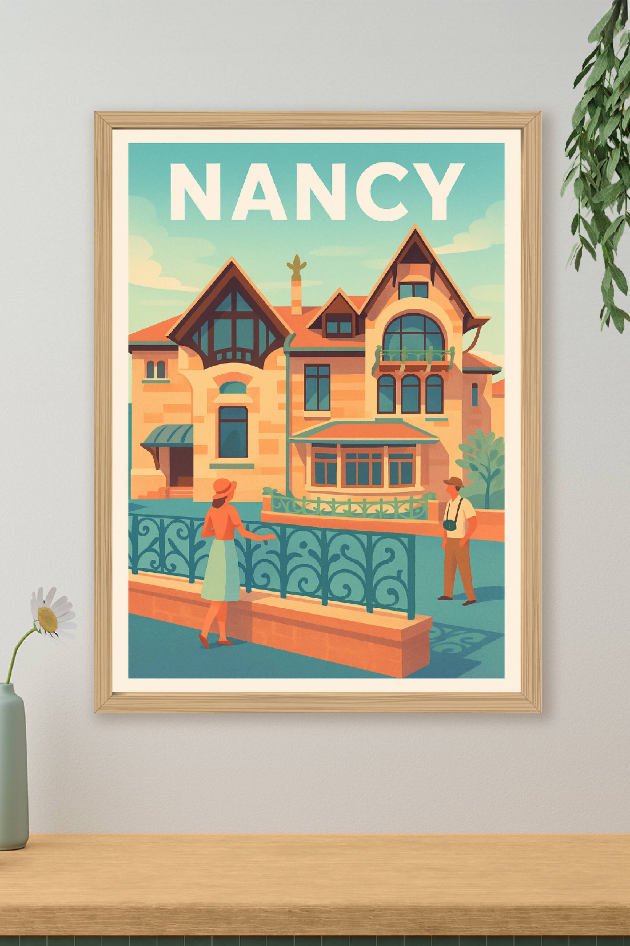 Affiche de Nancy - Charme et élégance à la française