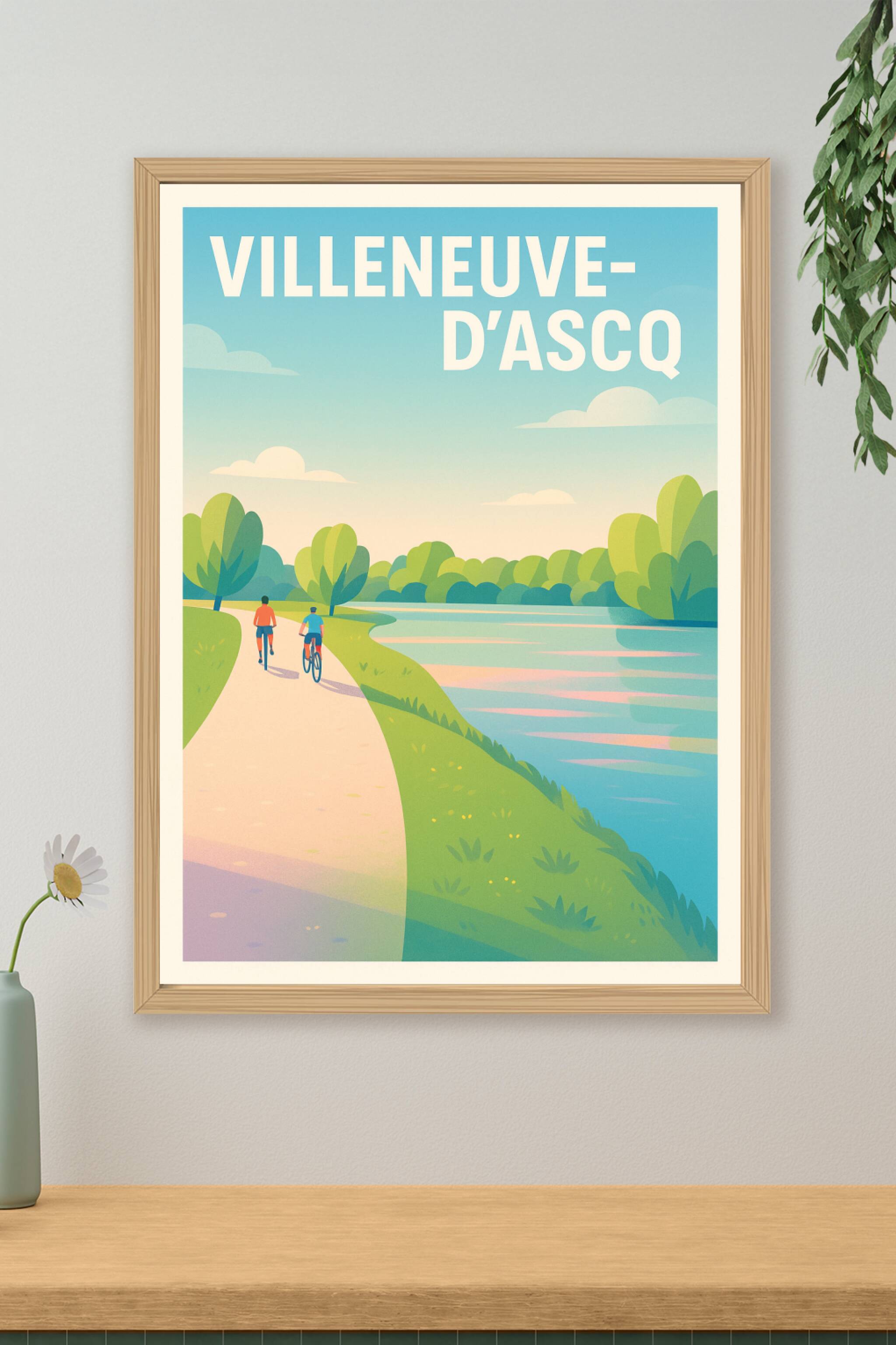 Affiche de Villeneuve-d'Ascq - Harmonie nature et détente
