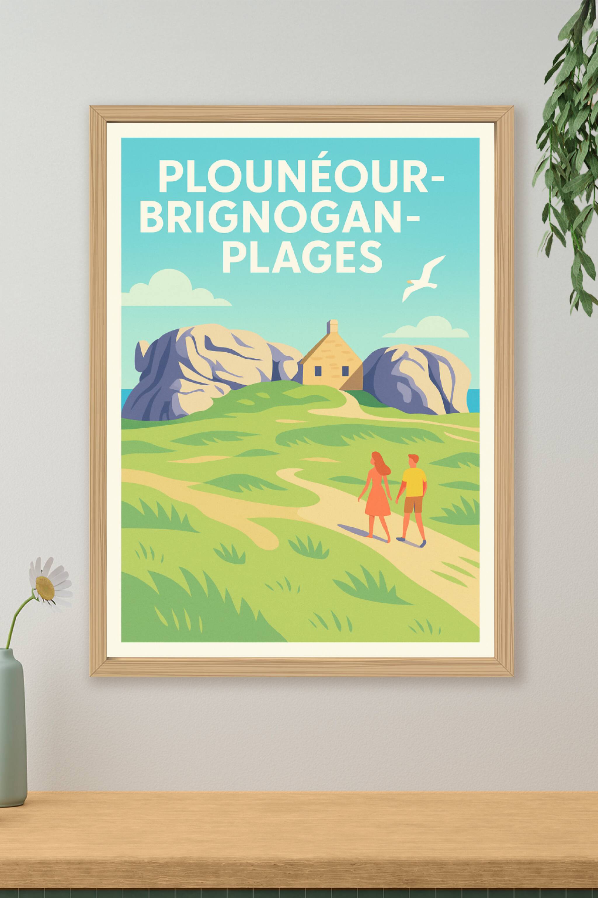 Affiche de Plounéour-Brignogan-Plages - Escapade en bord de mer bretonne