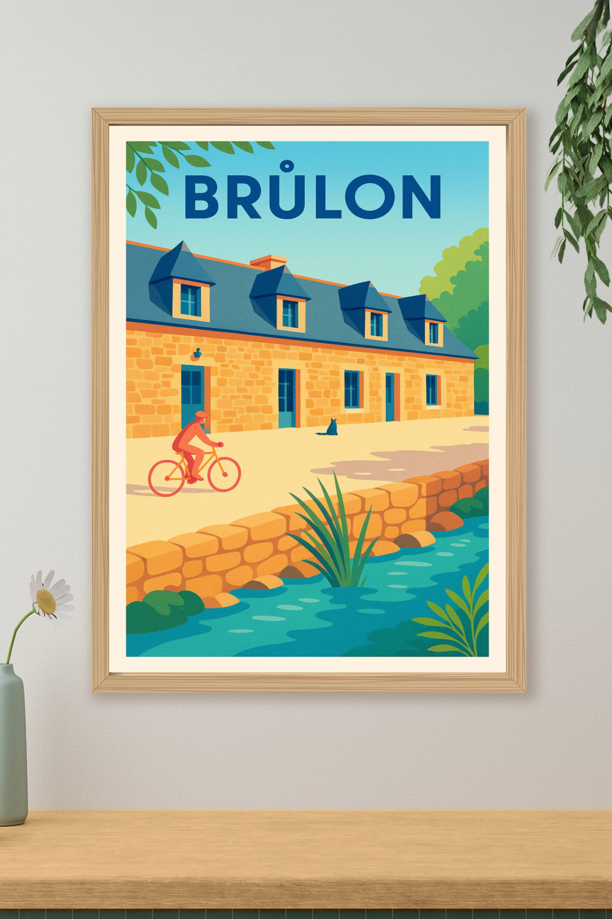 Affiche de Brûlon - Charme et sérénité au fil de l'eau