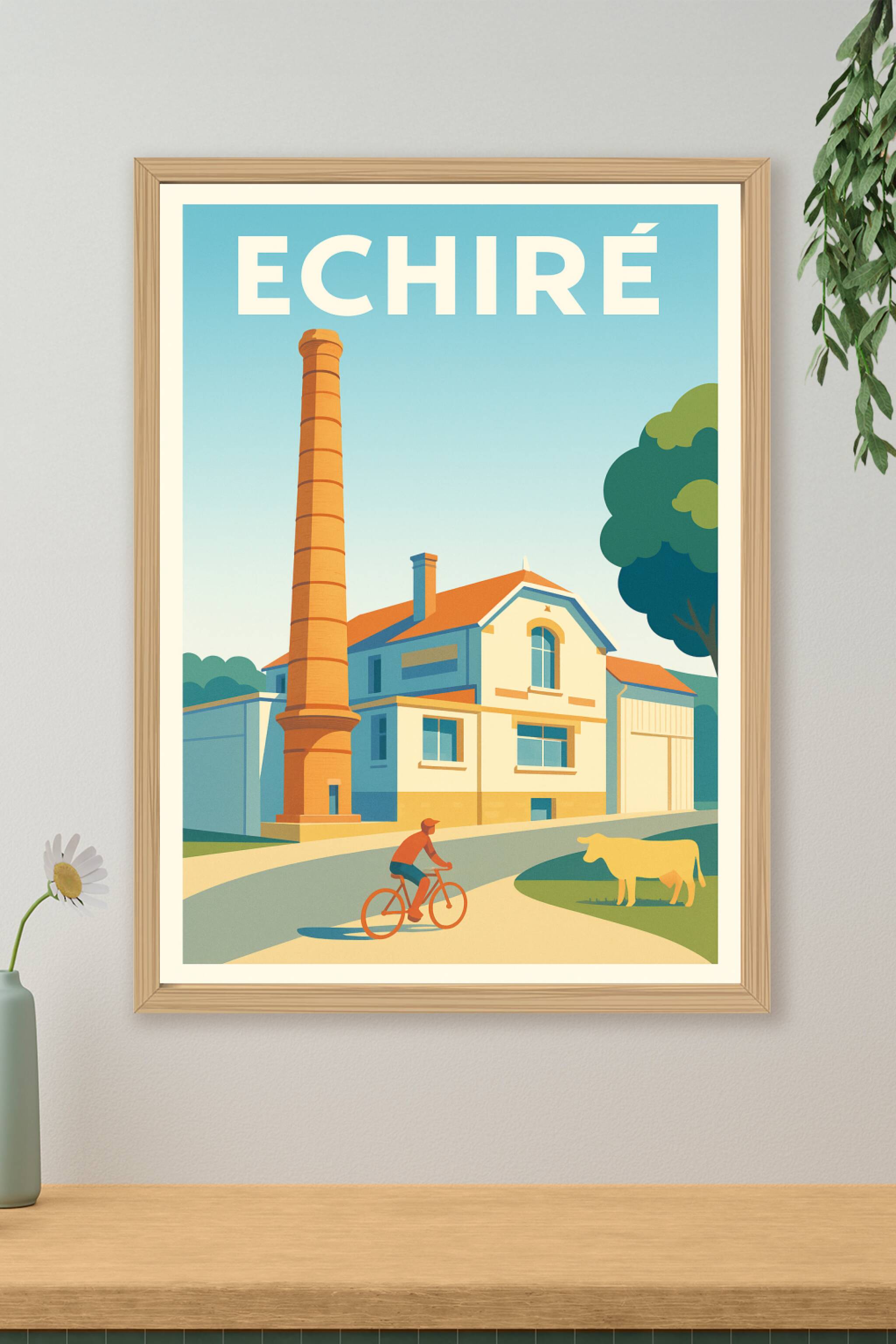 Affiche de Échiré - Charme rural et patrimoine industriel