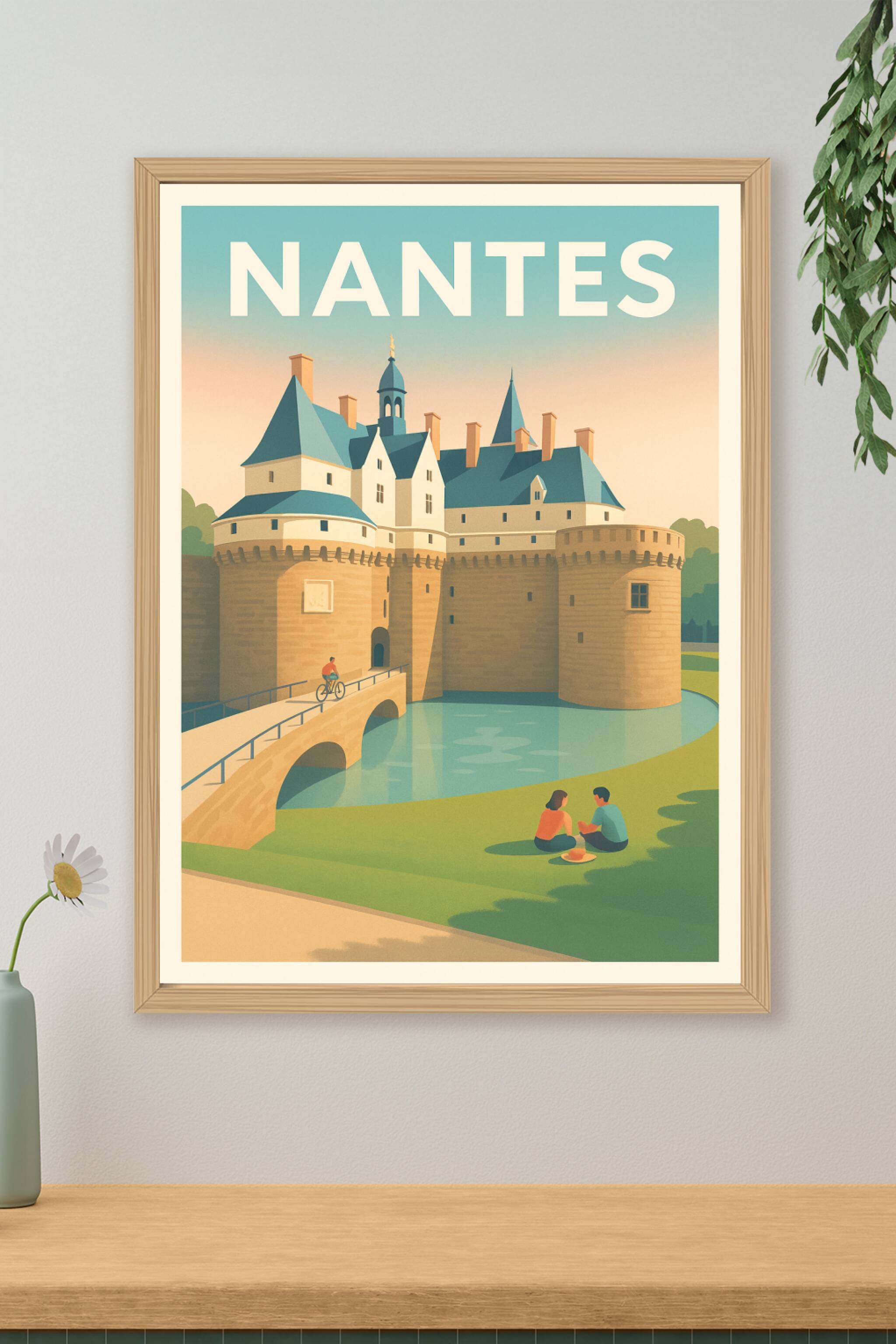 Affiche de Nantes - L'élégance historique au cœur de la ville