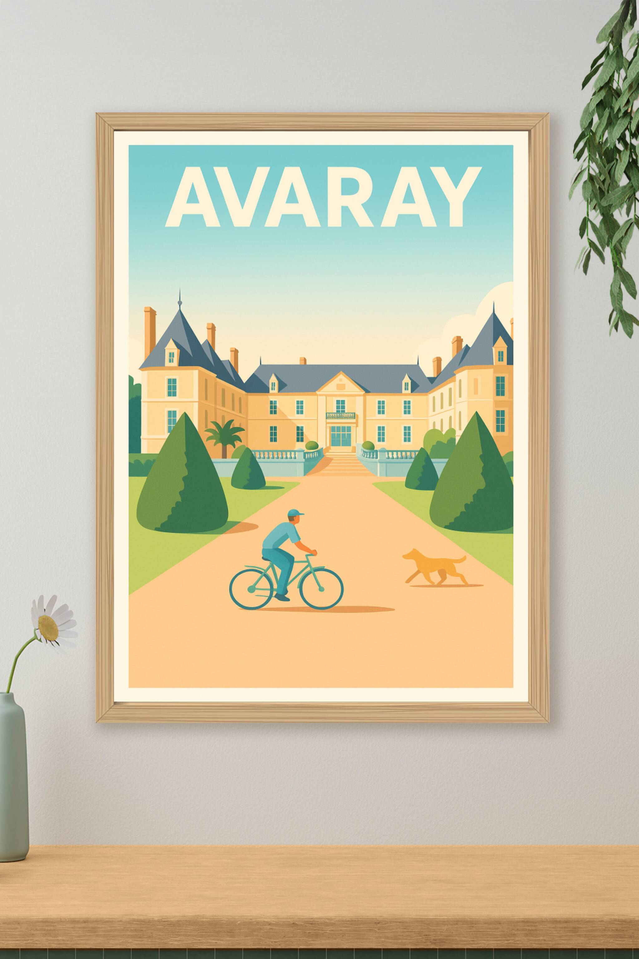 Affiche de Avaray - Charme bucolique et patrimoine à vélo