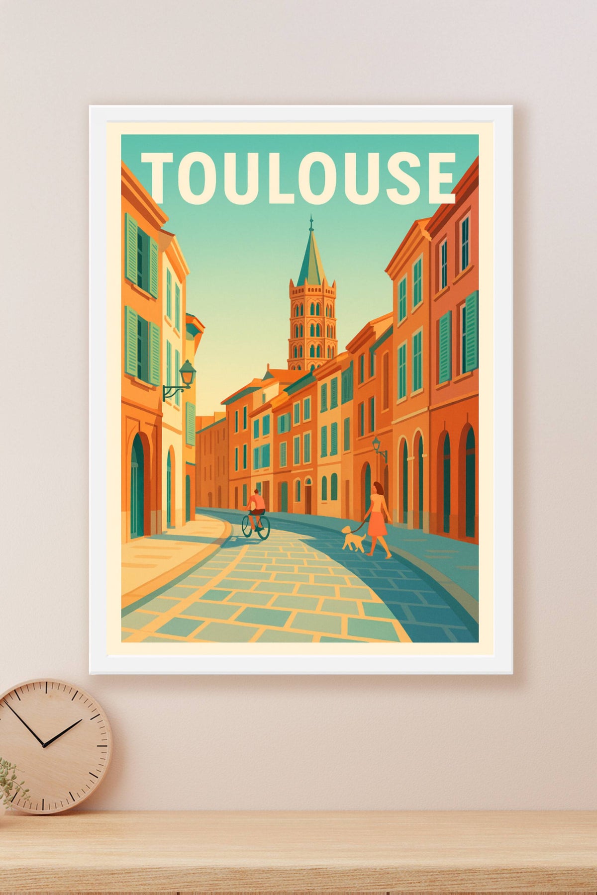 Affiche de Toulouse - Charme et douceur d'une rue ensoleillée