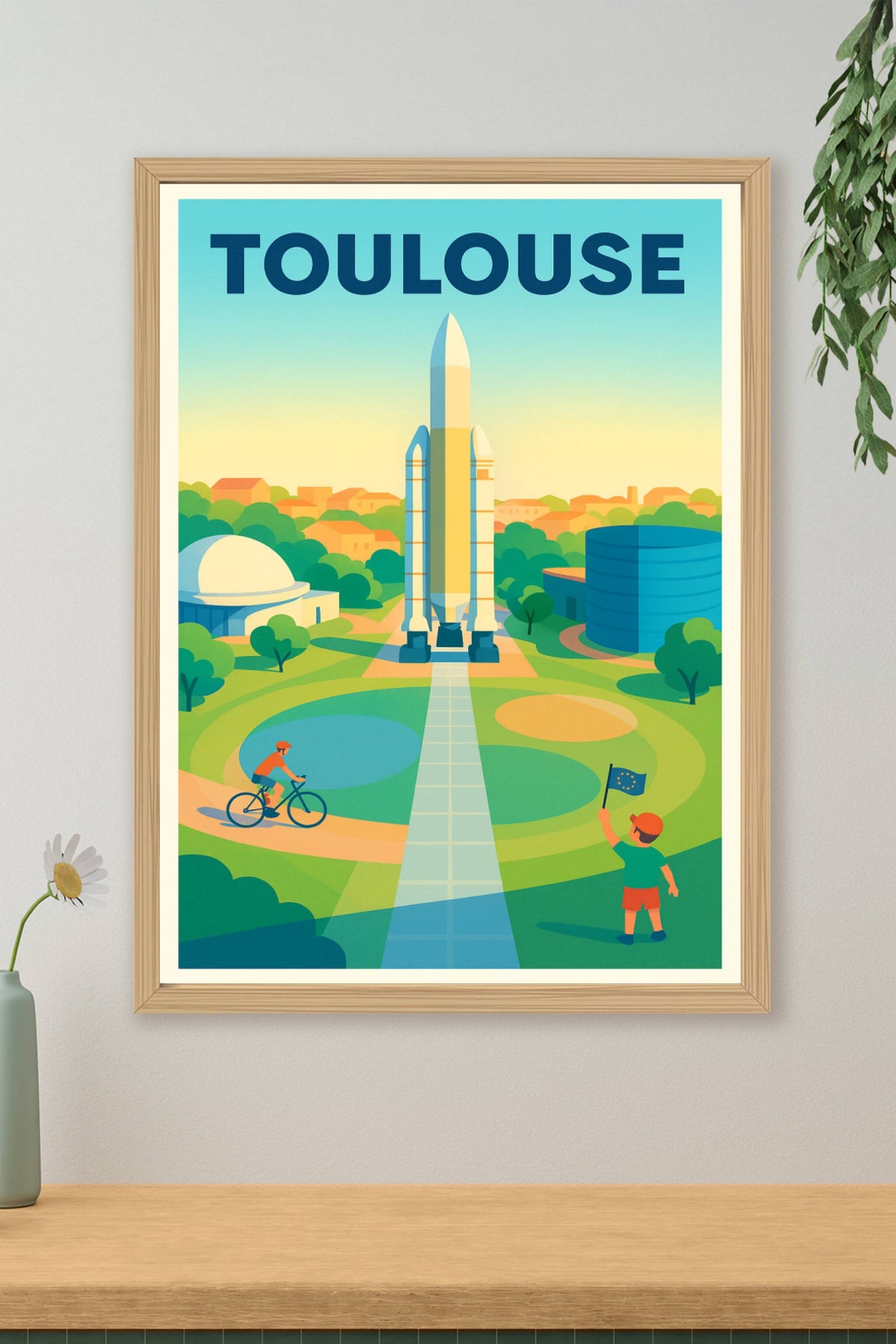 Affiche de Toulouse - La ville rose entre nature et innovation