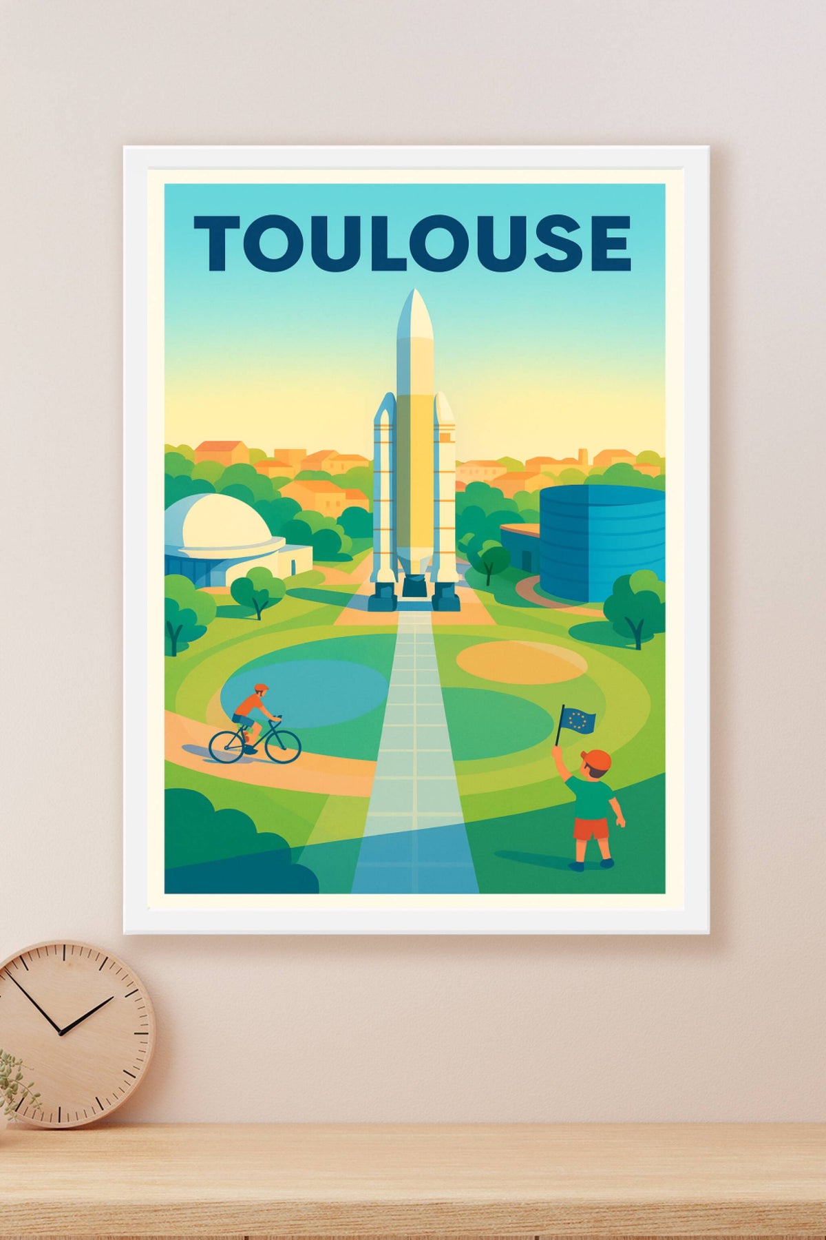 Affiche de Toulouse - La ville rose entre nature et innovation