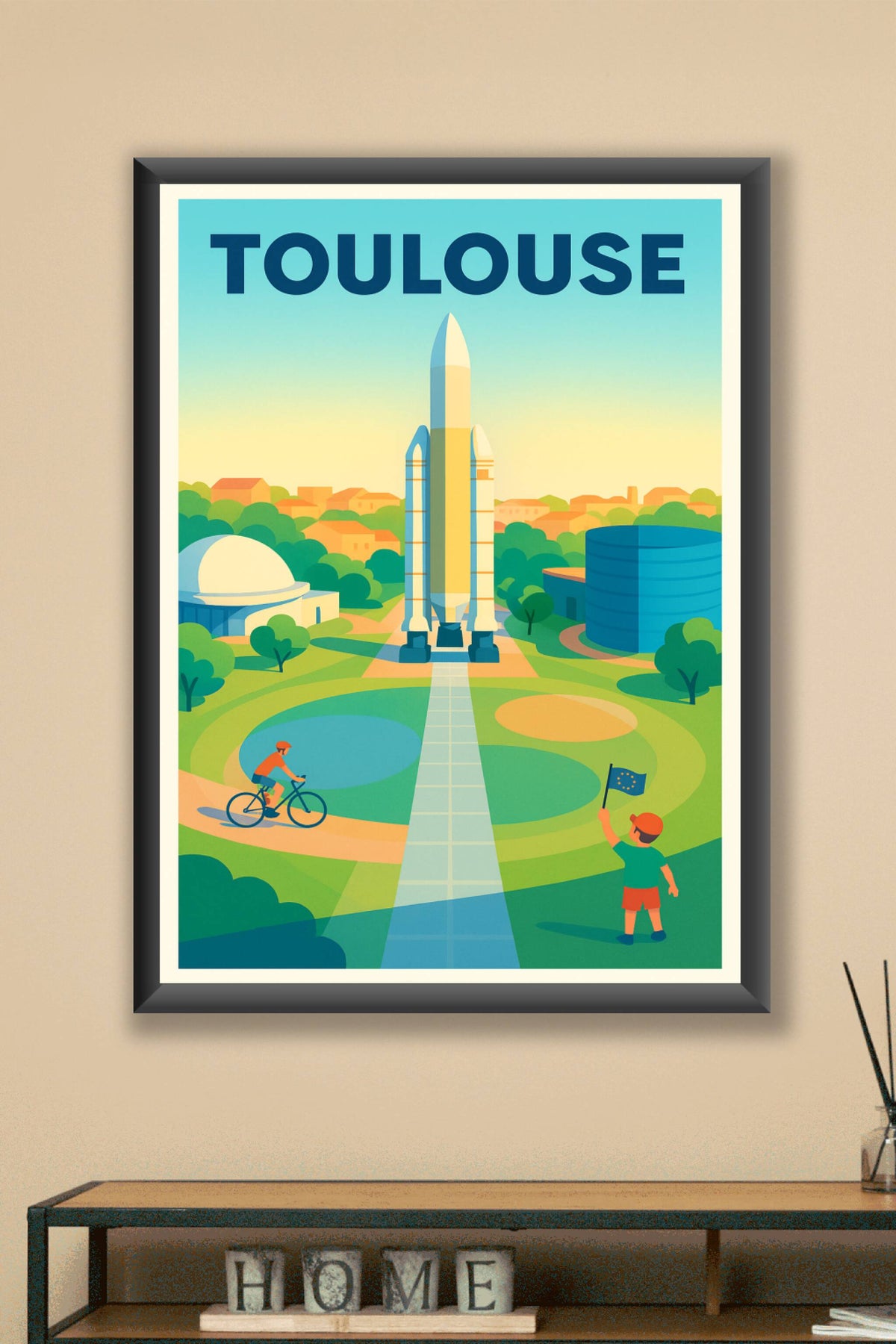 Affiche de Toulouse - La ville rose entre nature et innovation