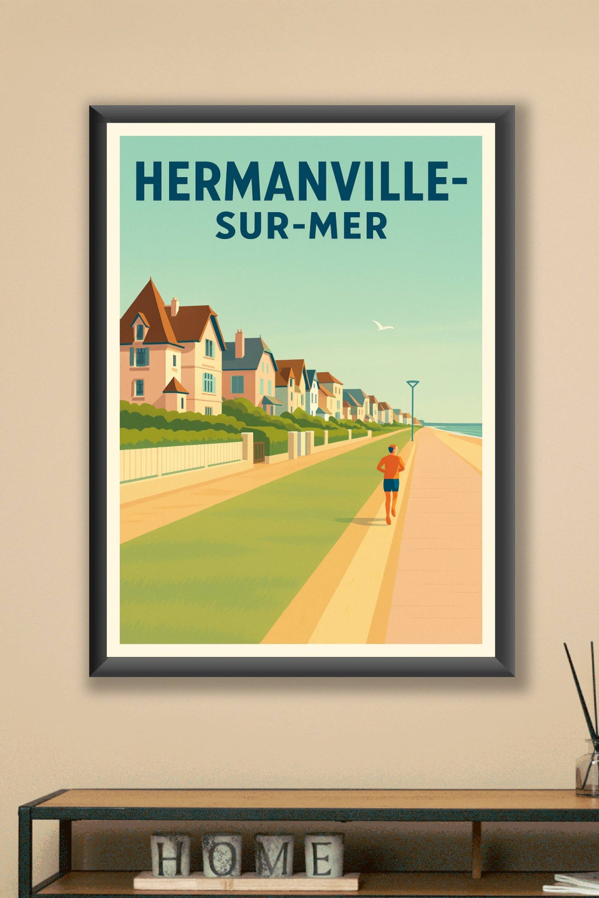 Affiche de Hermanville-sur-Mer - Balade au bord de l'océan