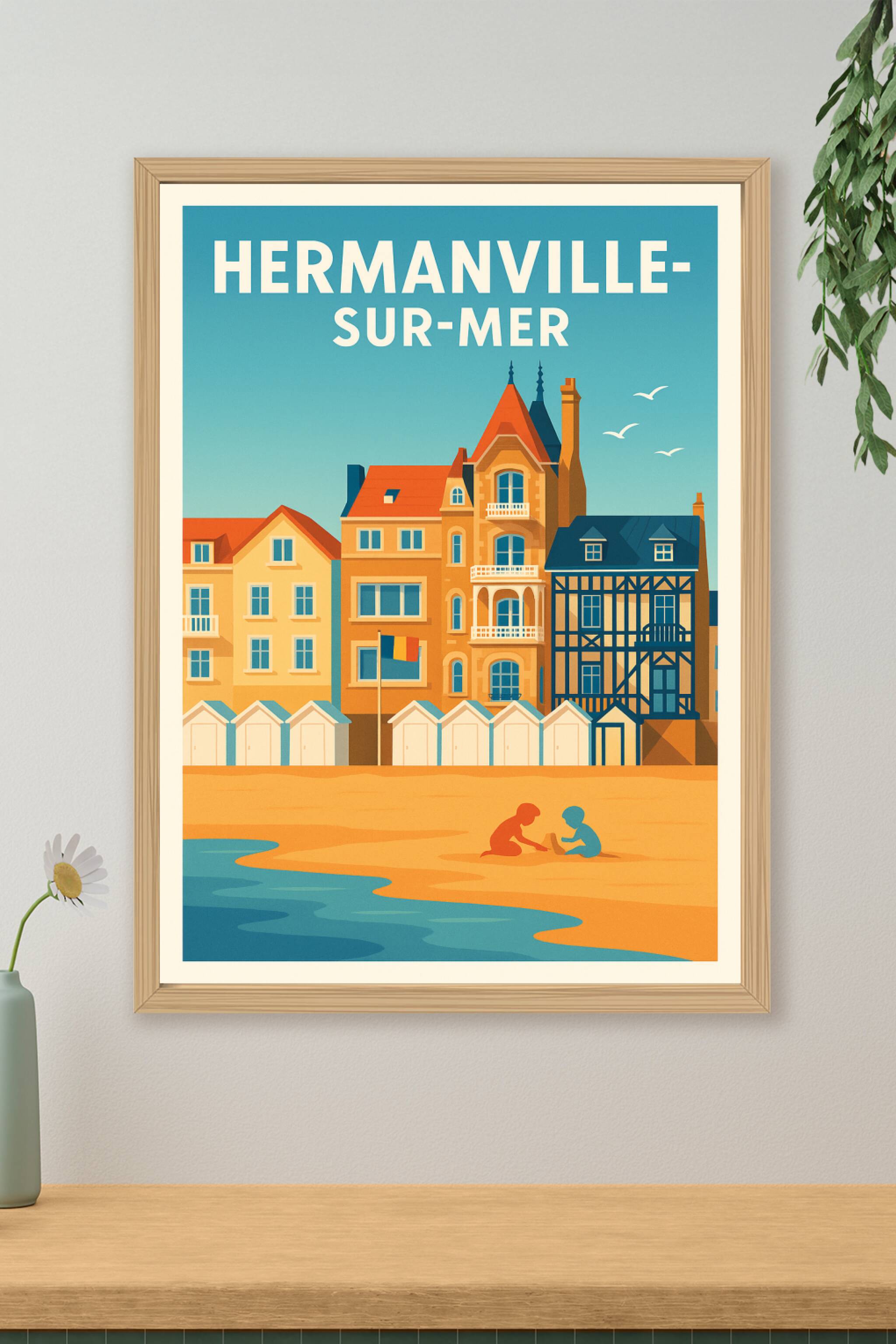 Affiche de Hermanville-sur-Mer - Charme balnéaire et douceur de vivre