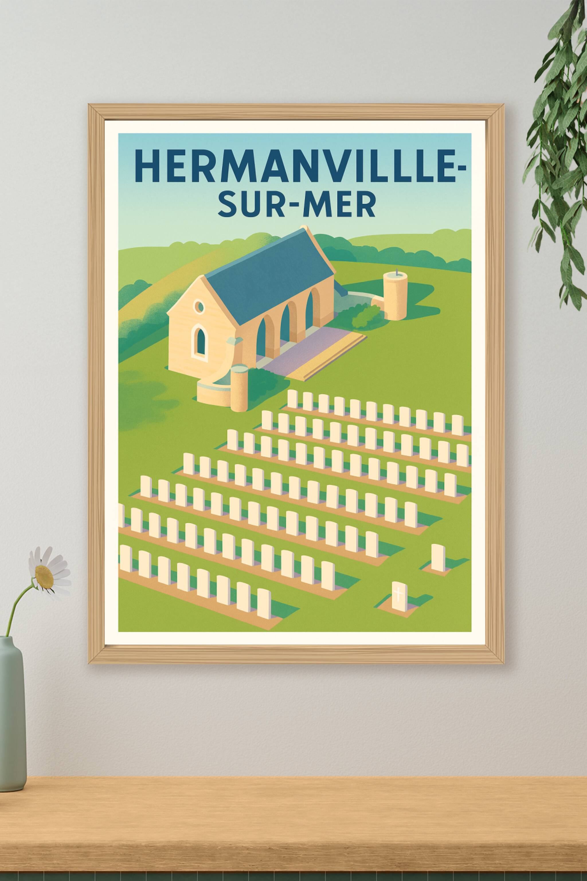 Affiche de Hermanville-sur-Mer - Mémoire et sérénité en Normandie