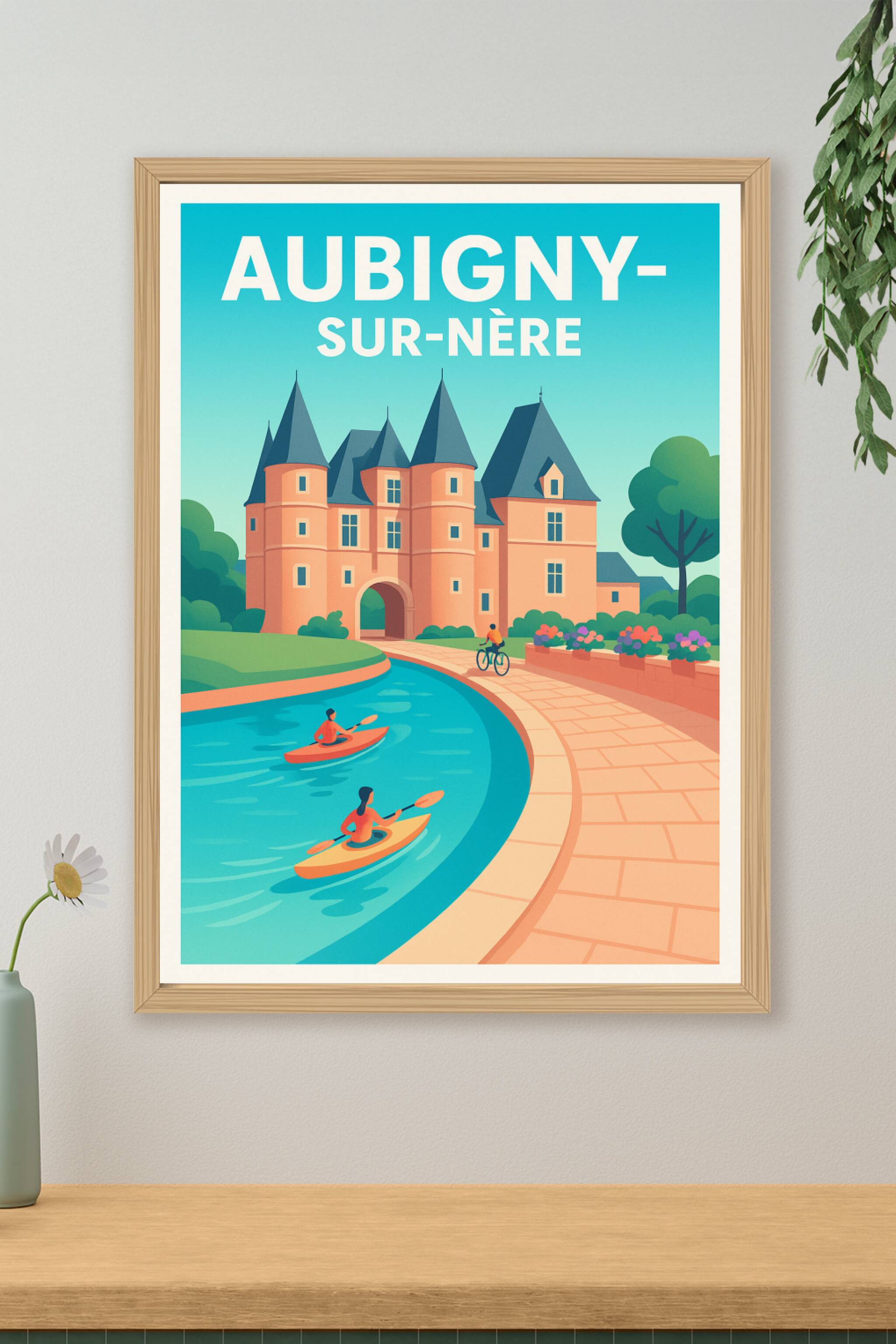 Affiche de Aubigny-sur-Nère - Charme et douceur de vivre en bord de rivière