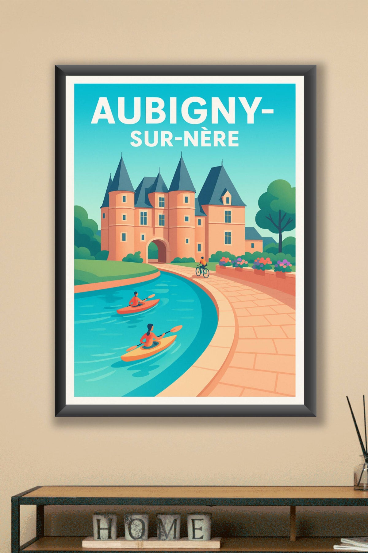Affiche de Aubigny-sur-Nère - Charme et douceur de vivre en bord de rivière