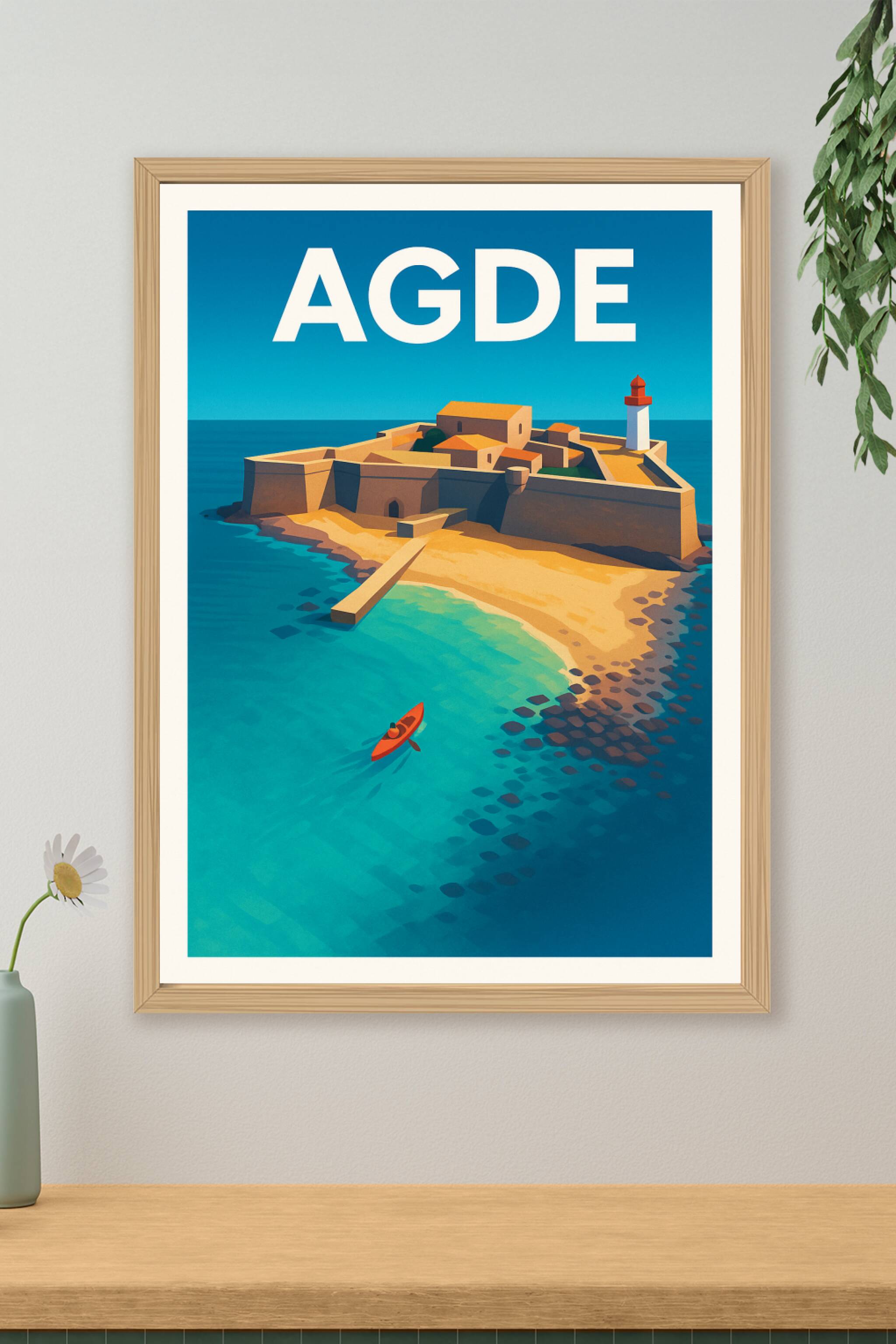 Affiche de Agde - Le charme du Fort Brescou en bord de mer