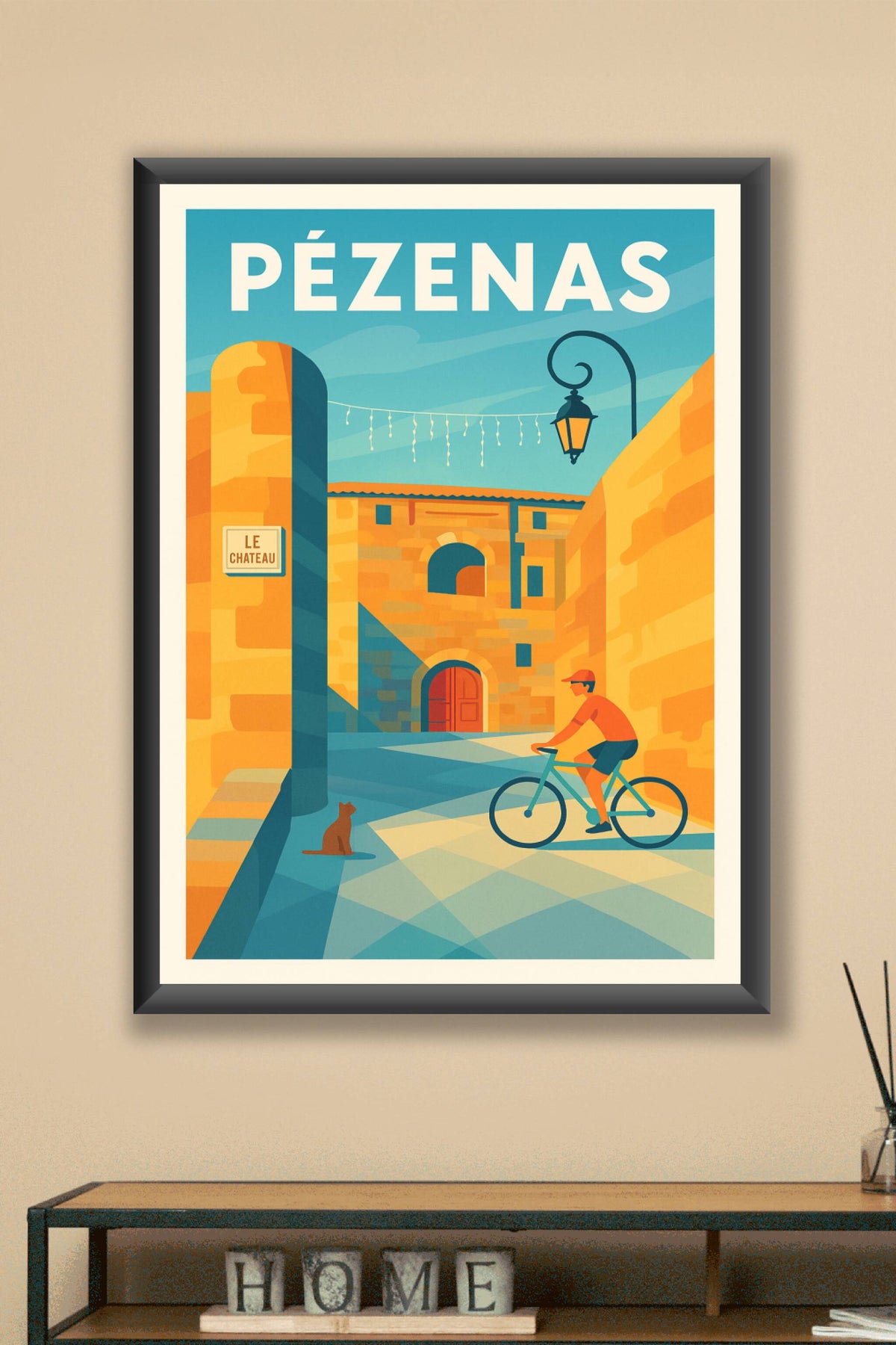 Affiche de Pézenas - L'élégance du Château au fil des ruelles
