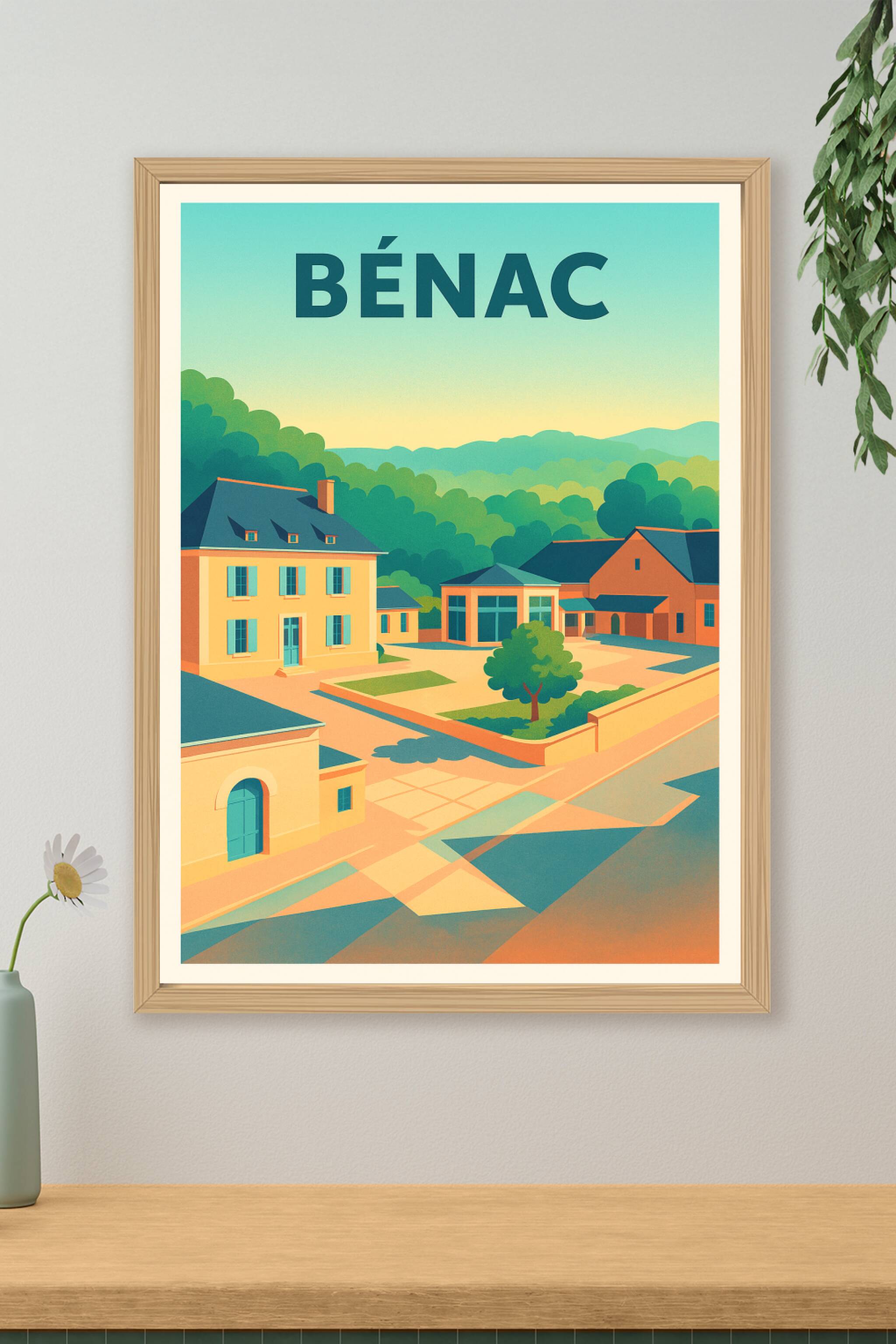 Affiche de Bénac - Charme paisible ensoleillé