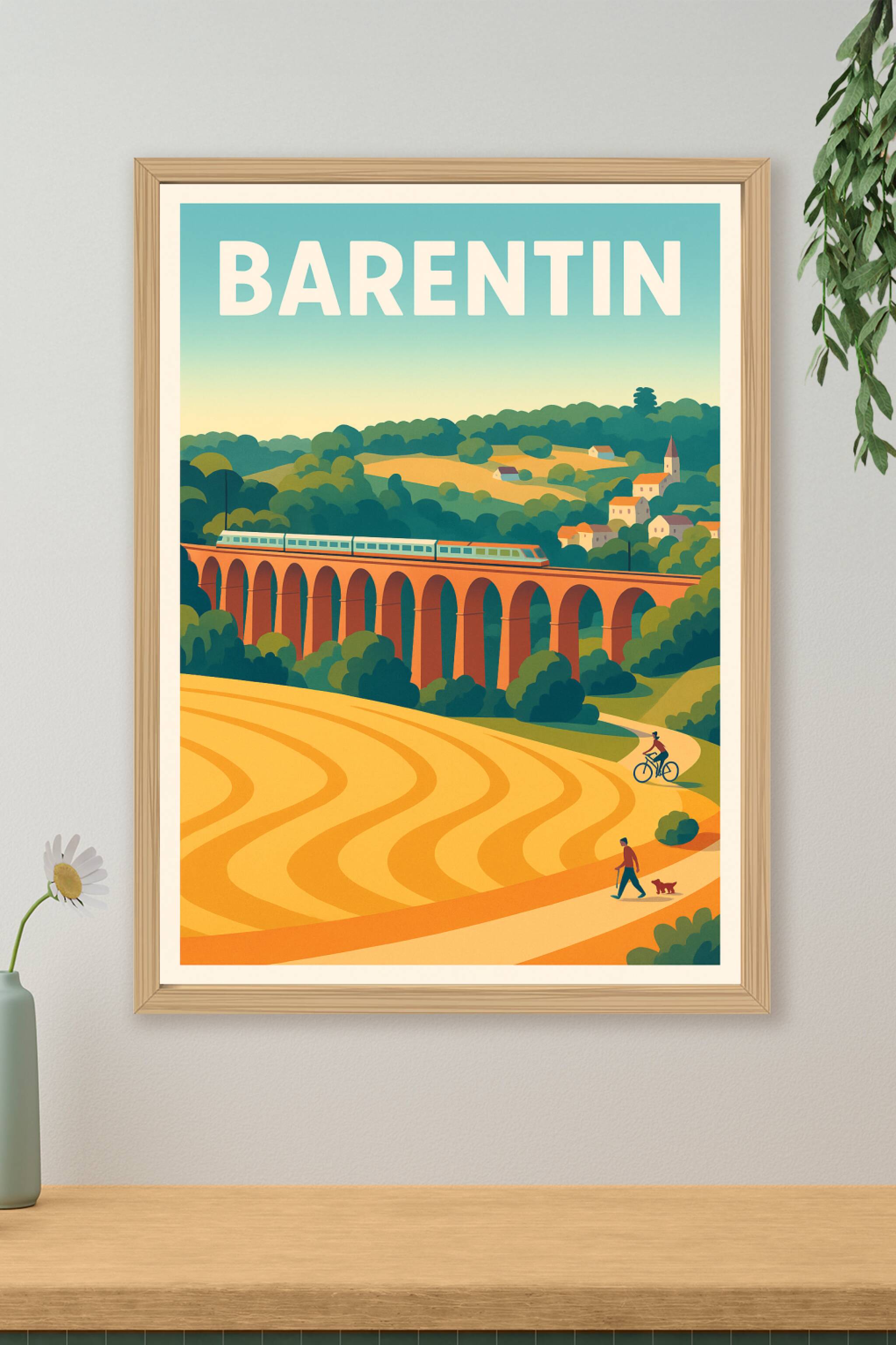 Affiche de Barentin - Voyage bucolique au fil du viaduc