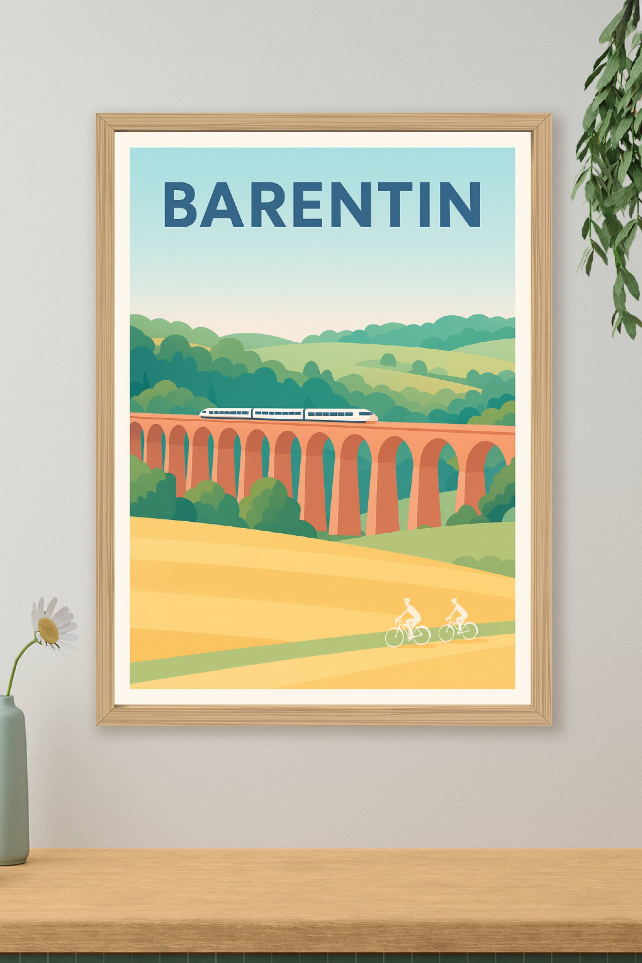 Affiche de Barentin - Harmonie champêtre et modernité sur rails