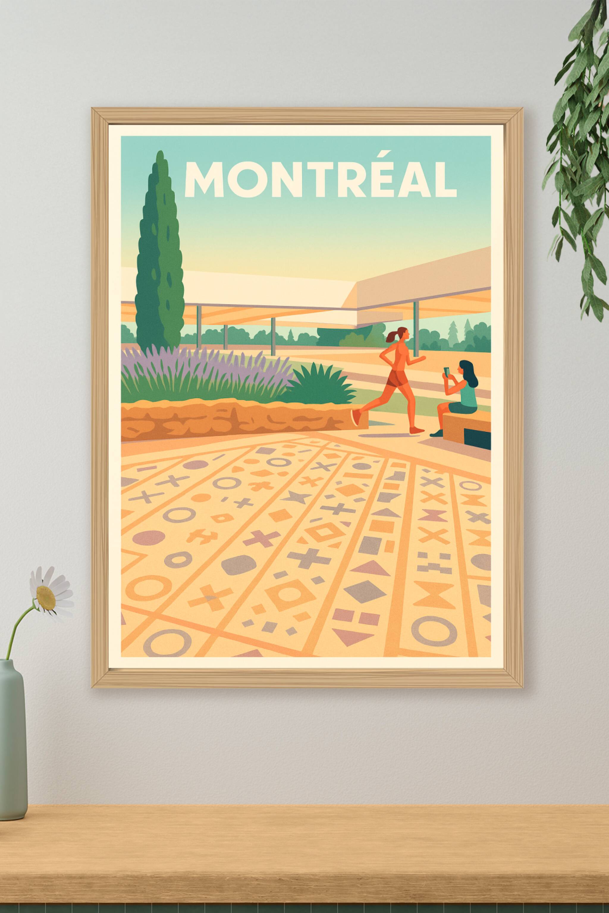 Affiche de Montréal - Art et détente urbaine