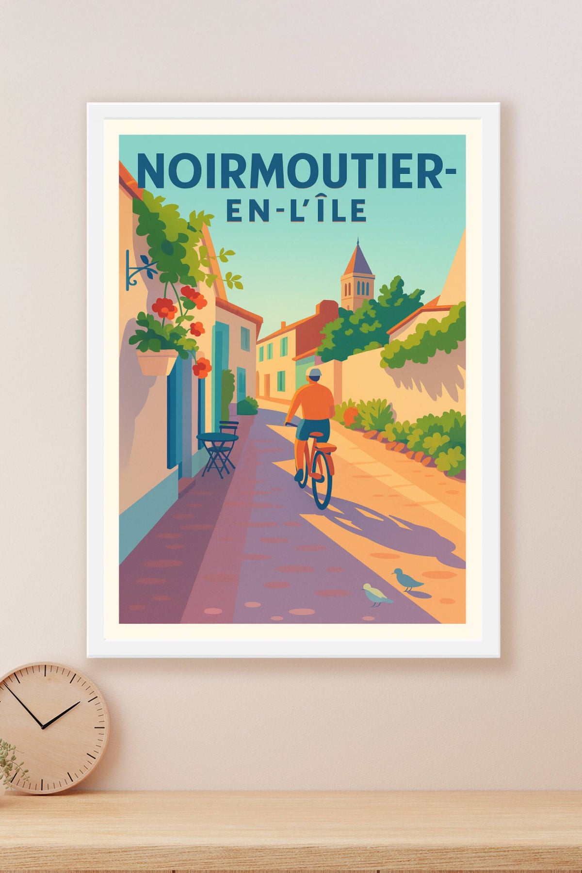 Affiche de Noirmoutier-en-l'Île - L'élégance d'une balade à vélo