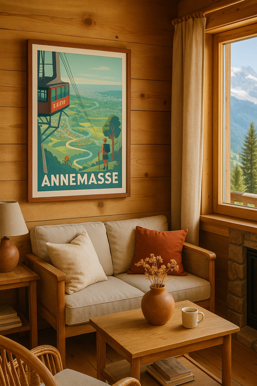 Affiche Annemasse - Panorama naturel au pied du Salève - Afich